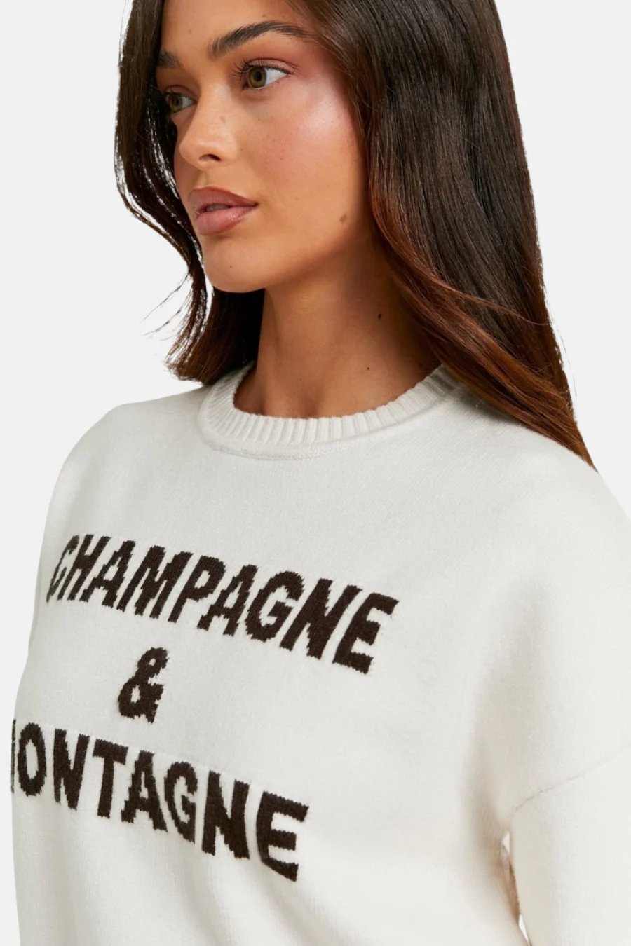 Pull met ronde hals - ecru - Image 4