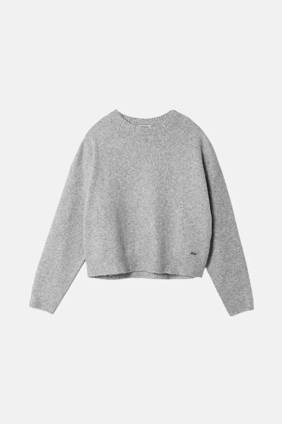Pull met ronde hals - grijs - Image 4