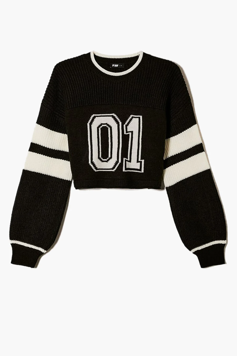 Pull met ronde hals - zwart - Image 4