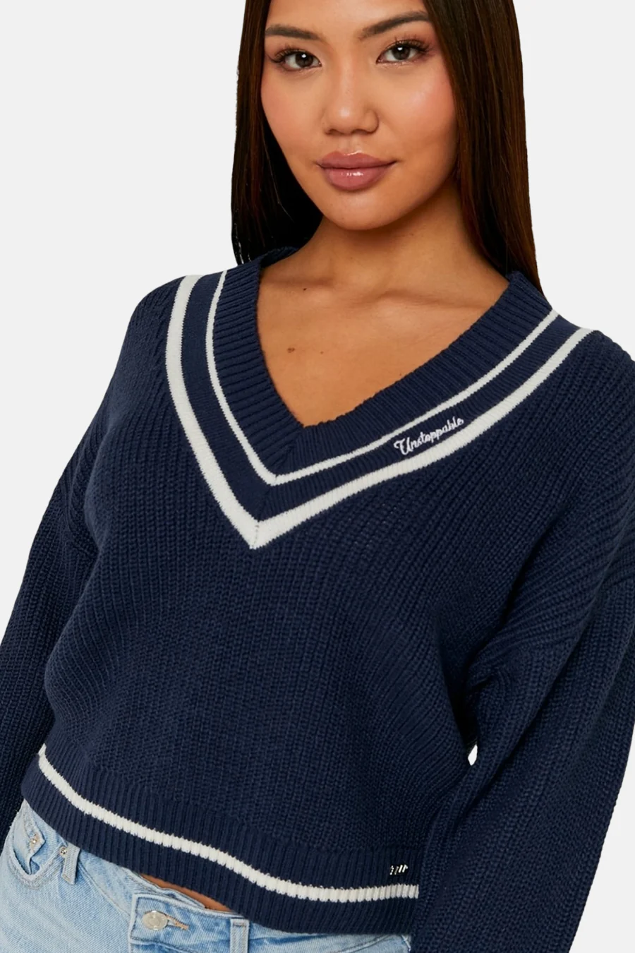 Pull met V-hals - Blauw - Image 3