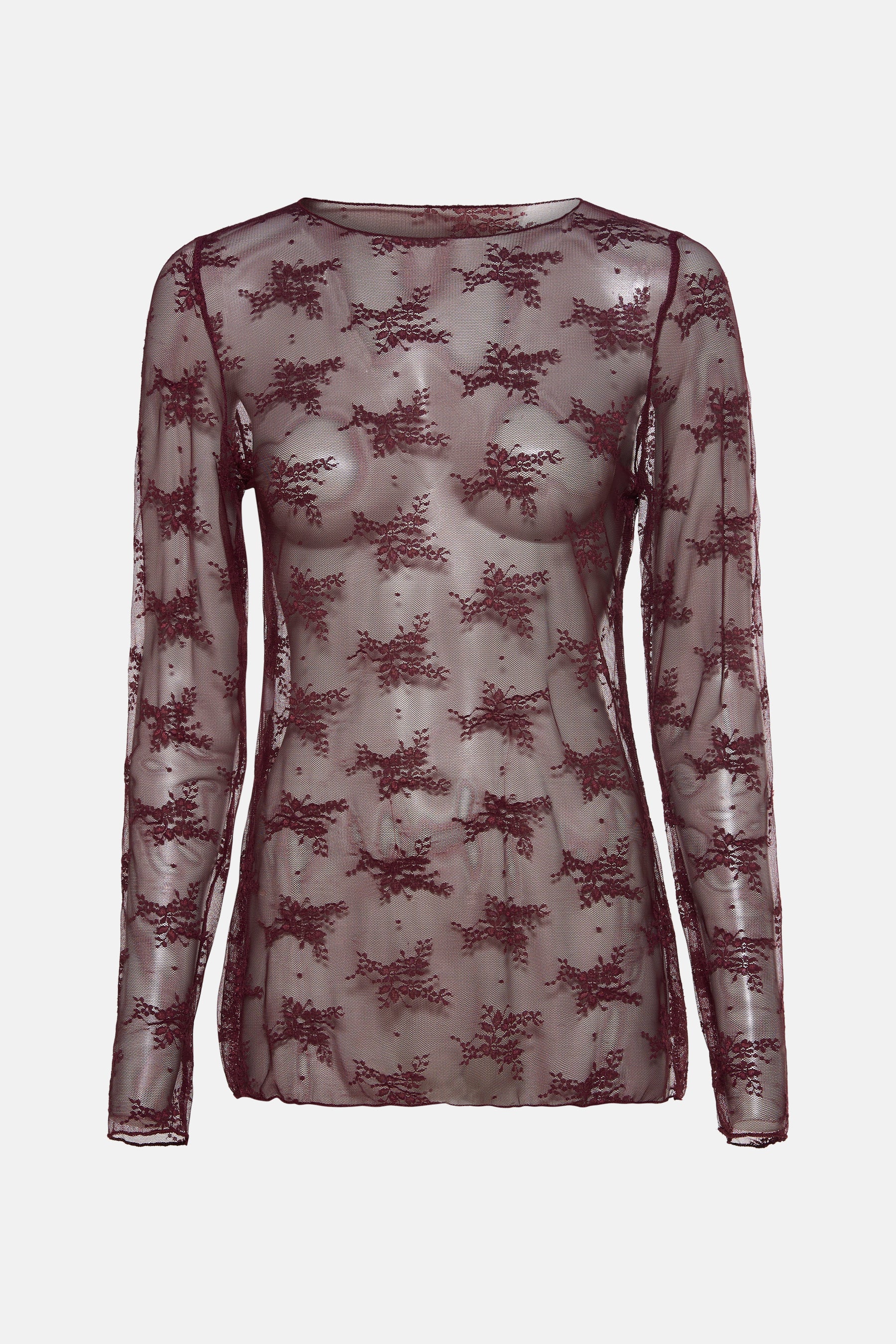 Blouse met lange mouwen - Bordeaux