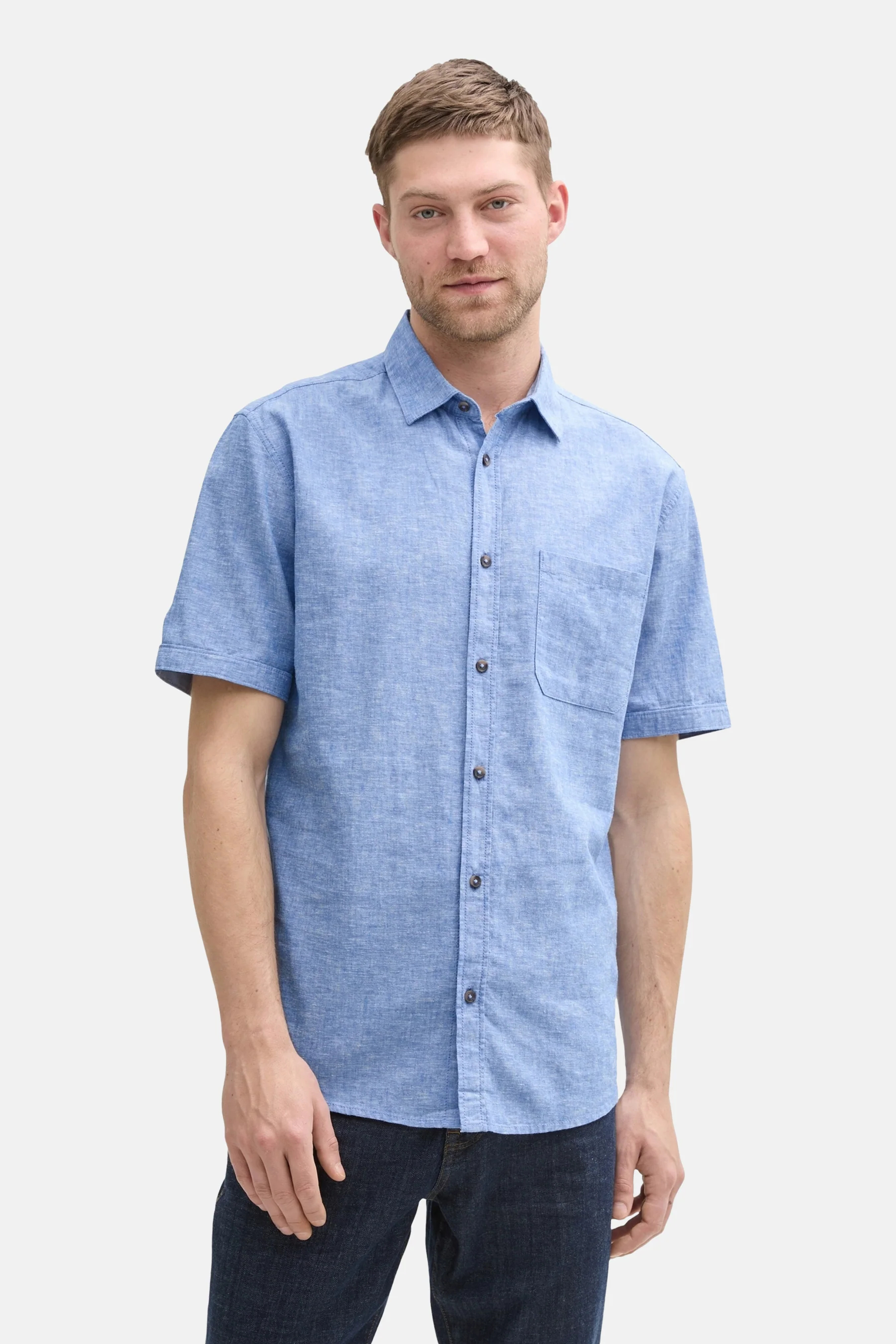Hemd met korte mouwen - blauw