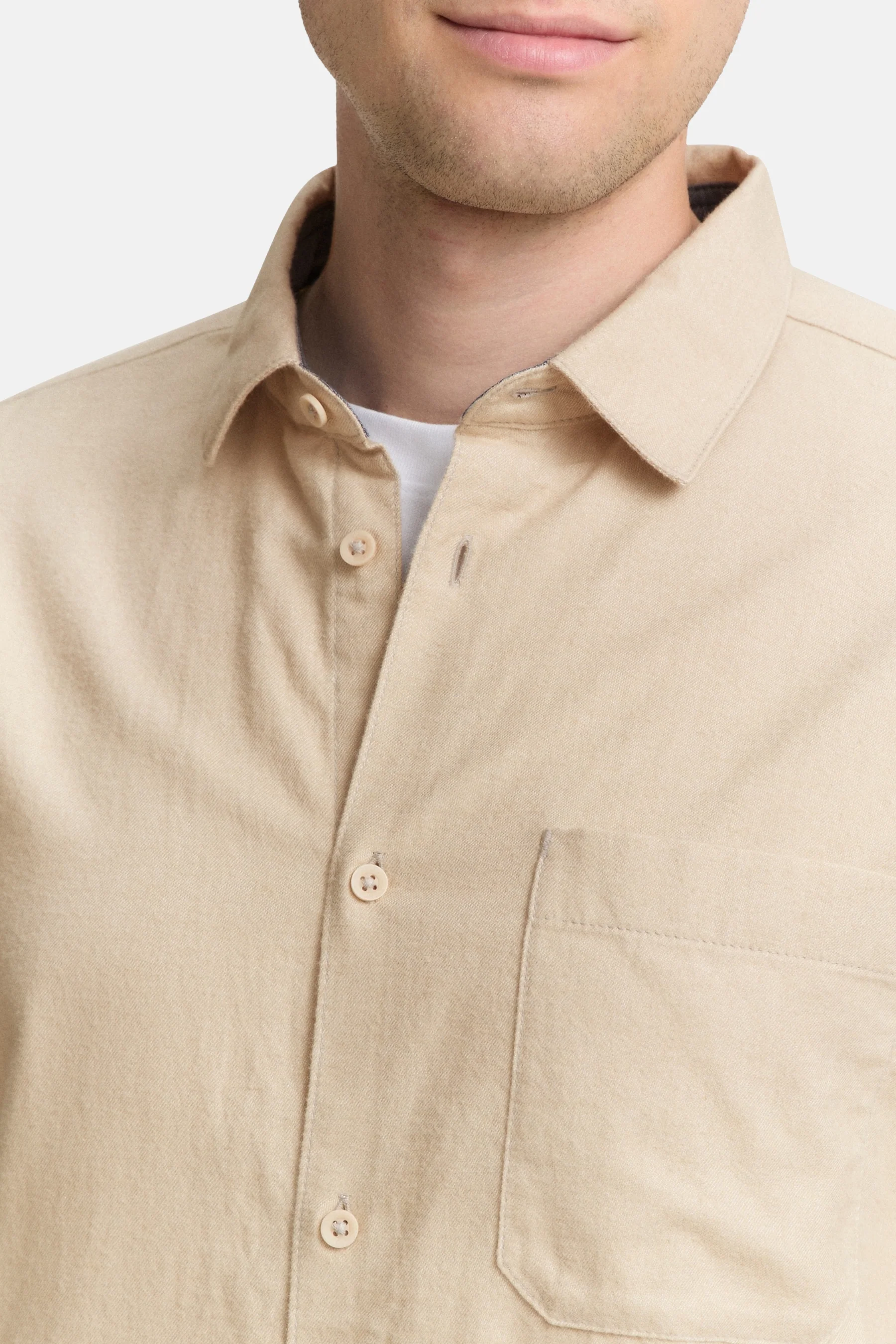 Hemd met lange mouwen - beige - Image 4