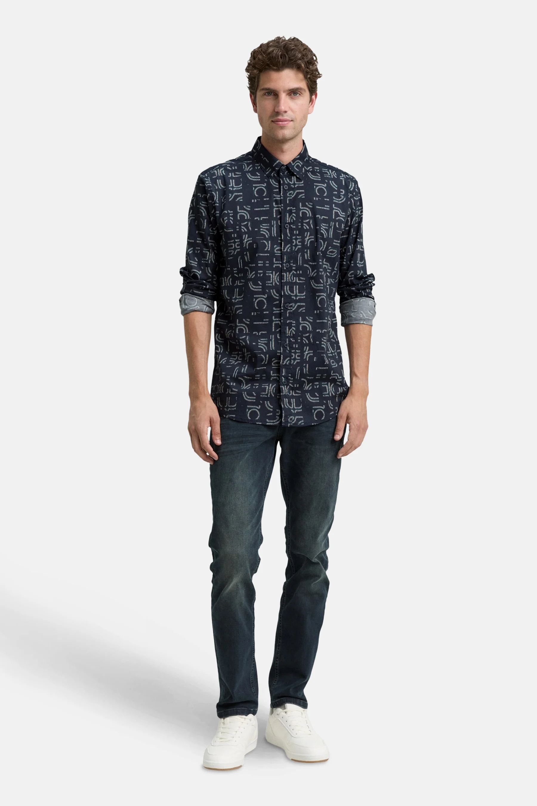 Hemd (lange mouwen) blauw - TOM TAILOR - Image 2