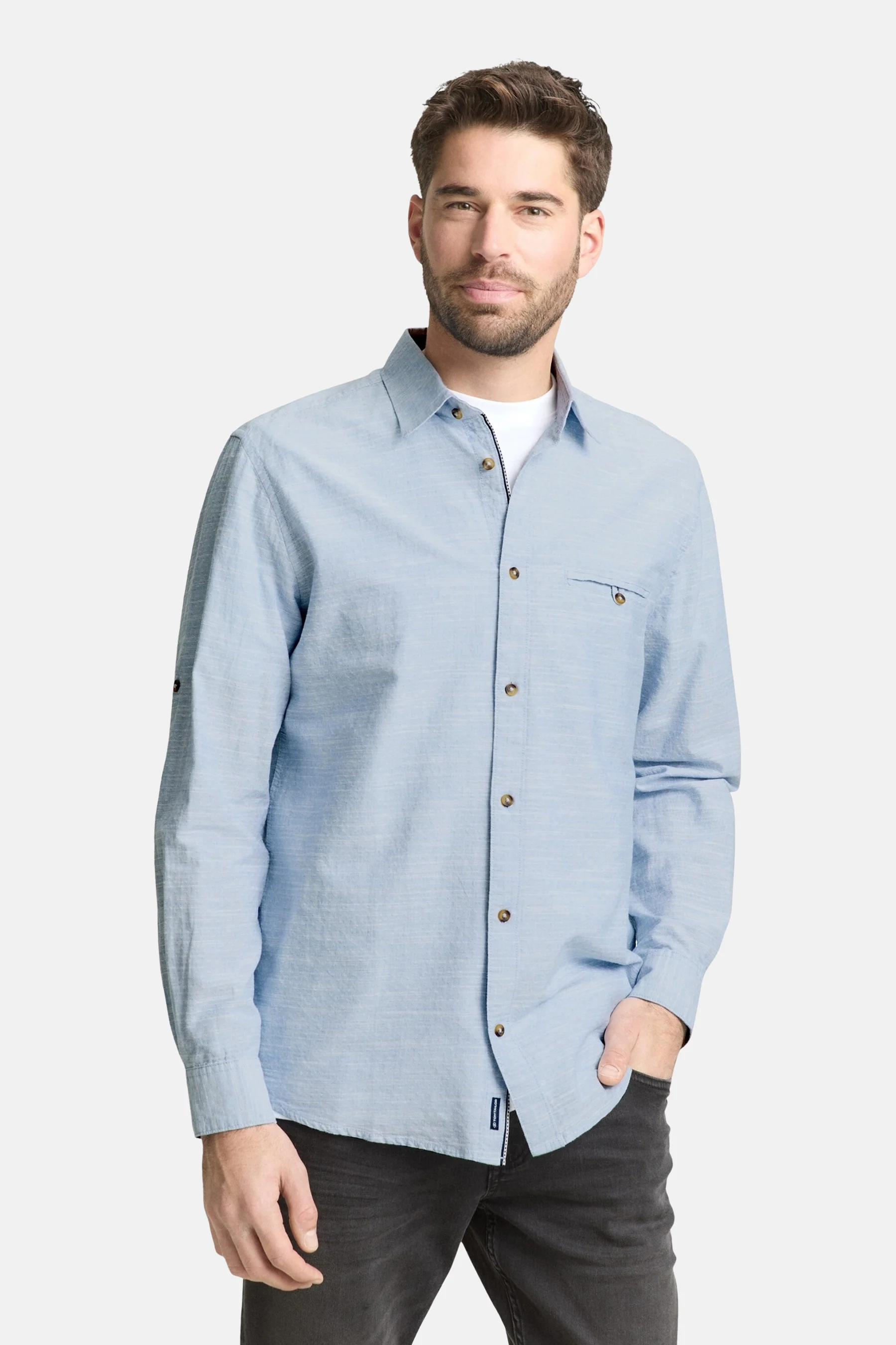 Hemd met lange mouwen - blauw