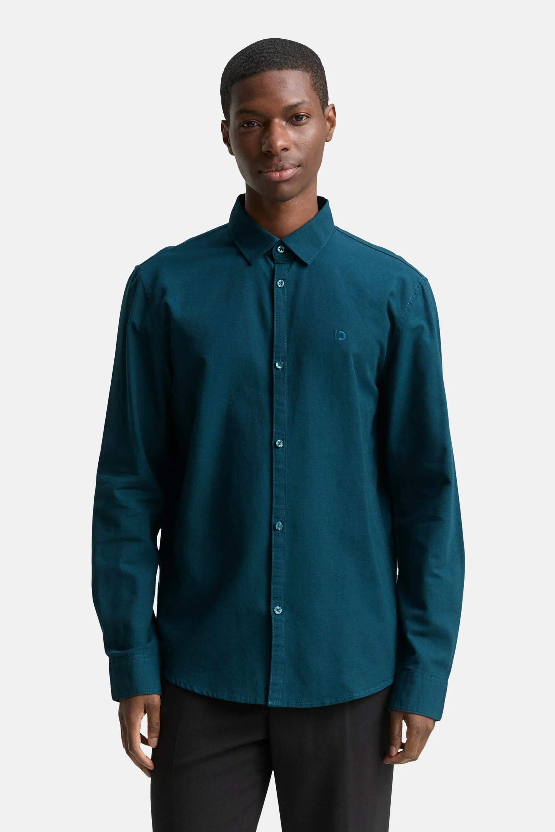 Hemd met lange mouwen - Turquoise