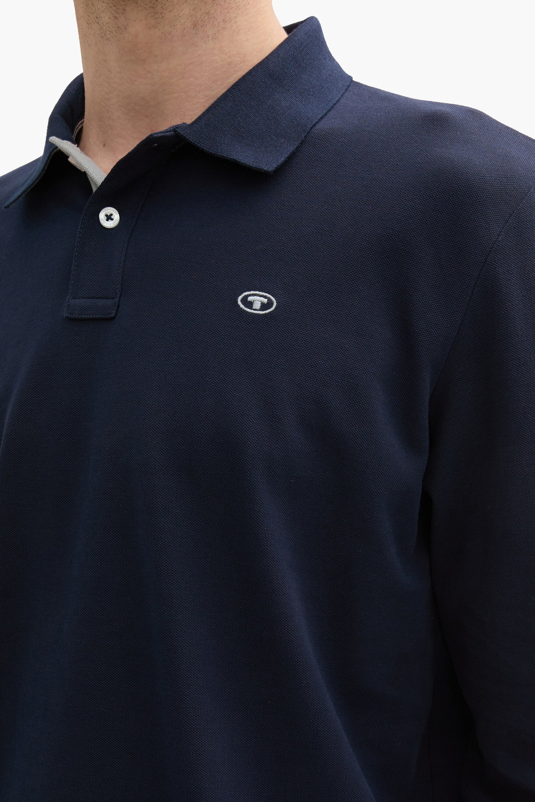 Polo met lange mouwen - blauw - Image 4
