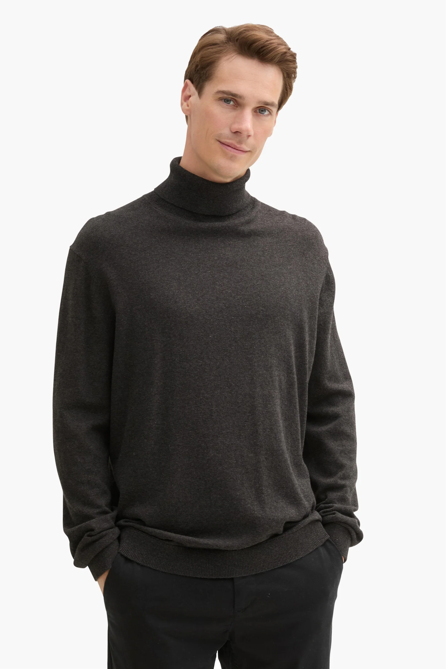 Pull met rolkraag - grijs