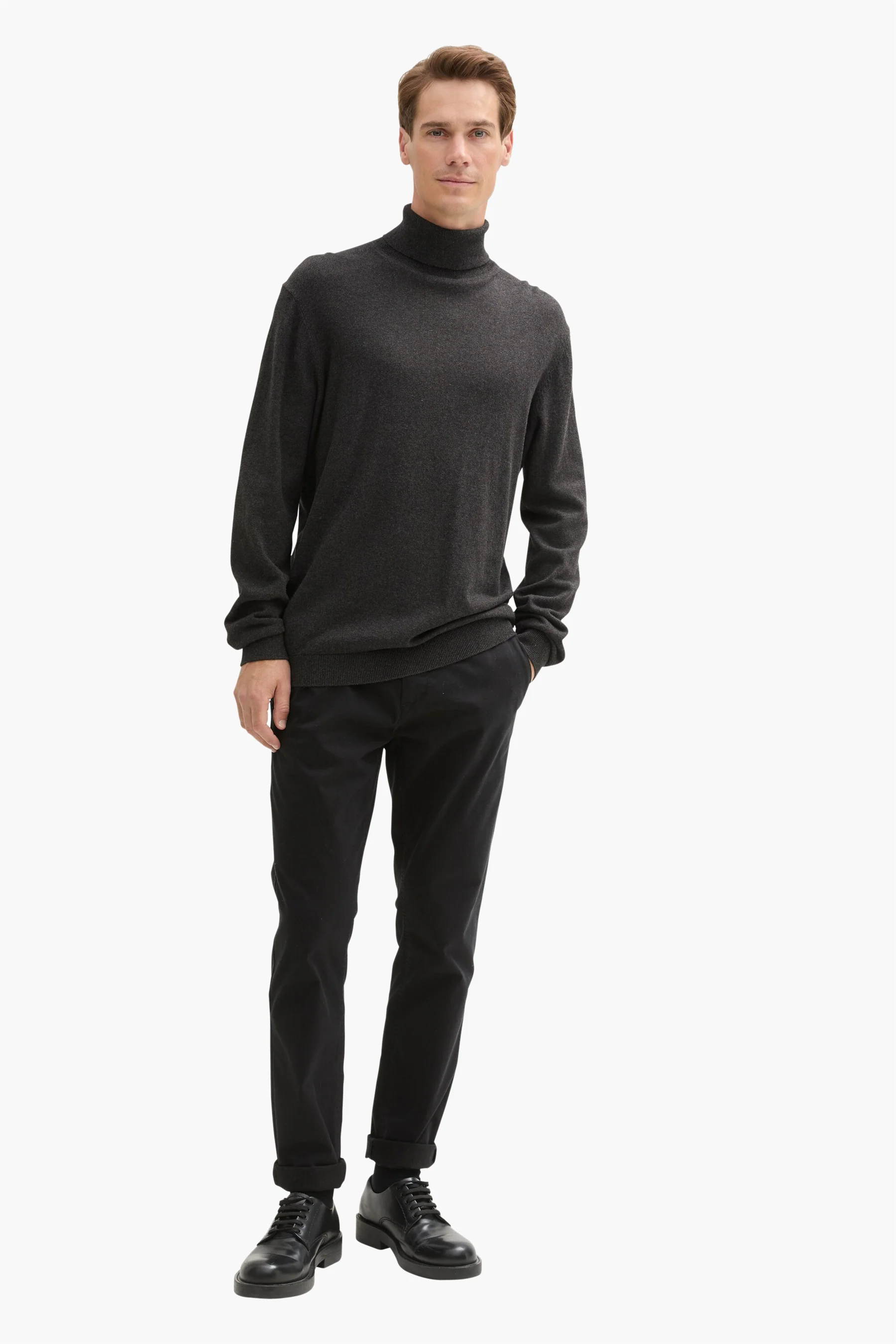 Pull met rolkraag - grijs - Image 2