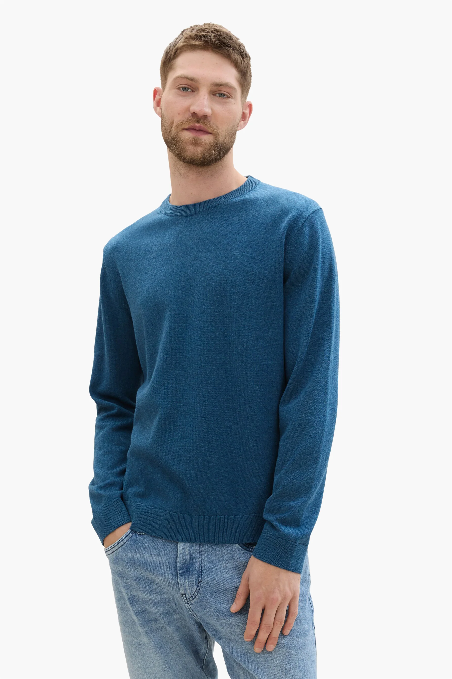 Pull met ronde hals - blauw - Image 3