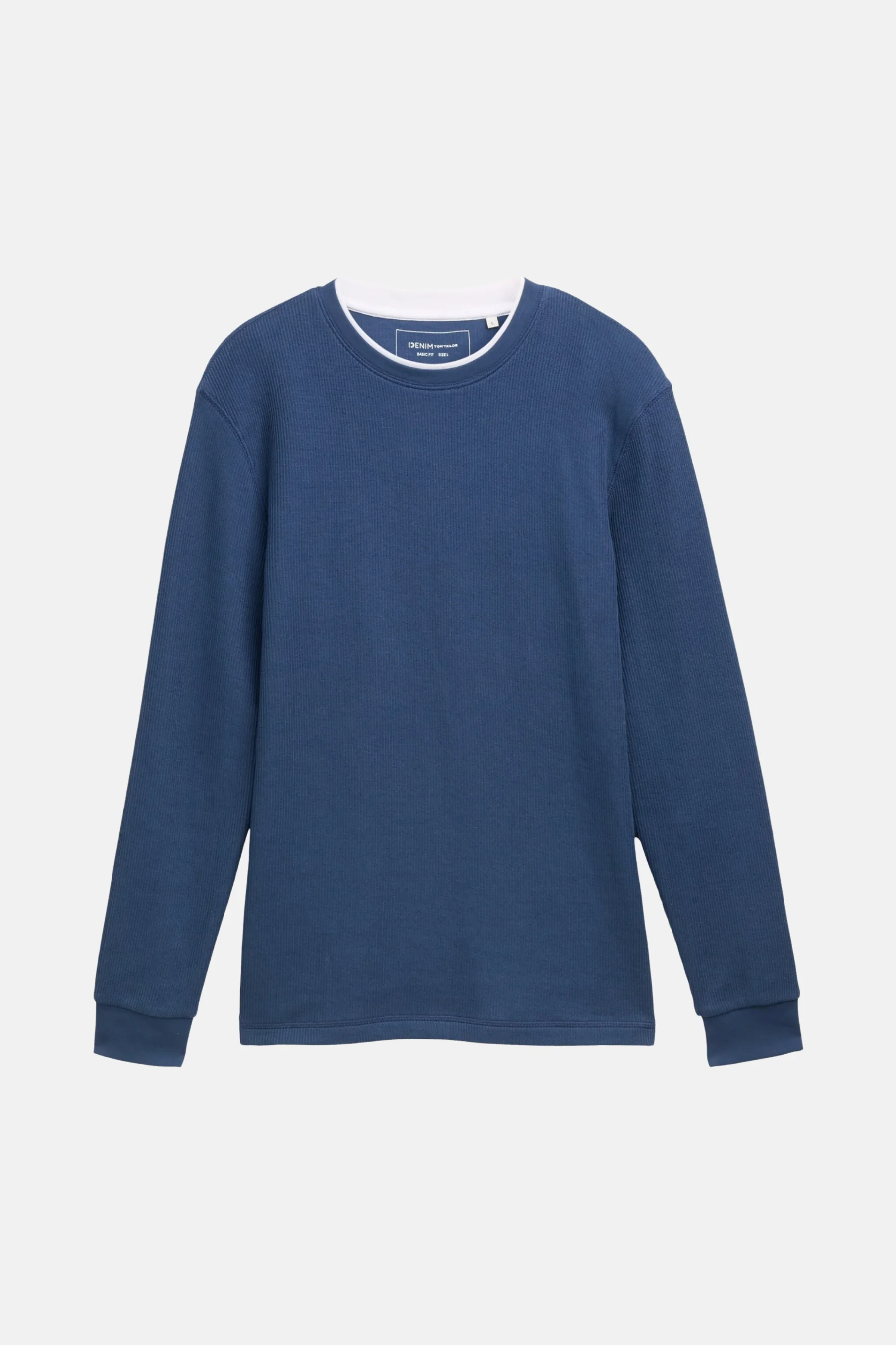 Pull met ronde hals - blauw