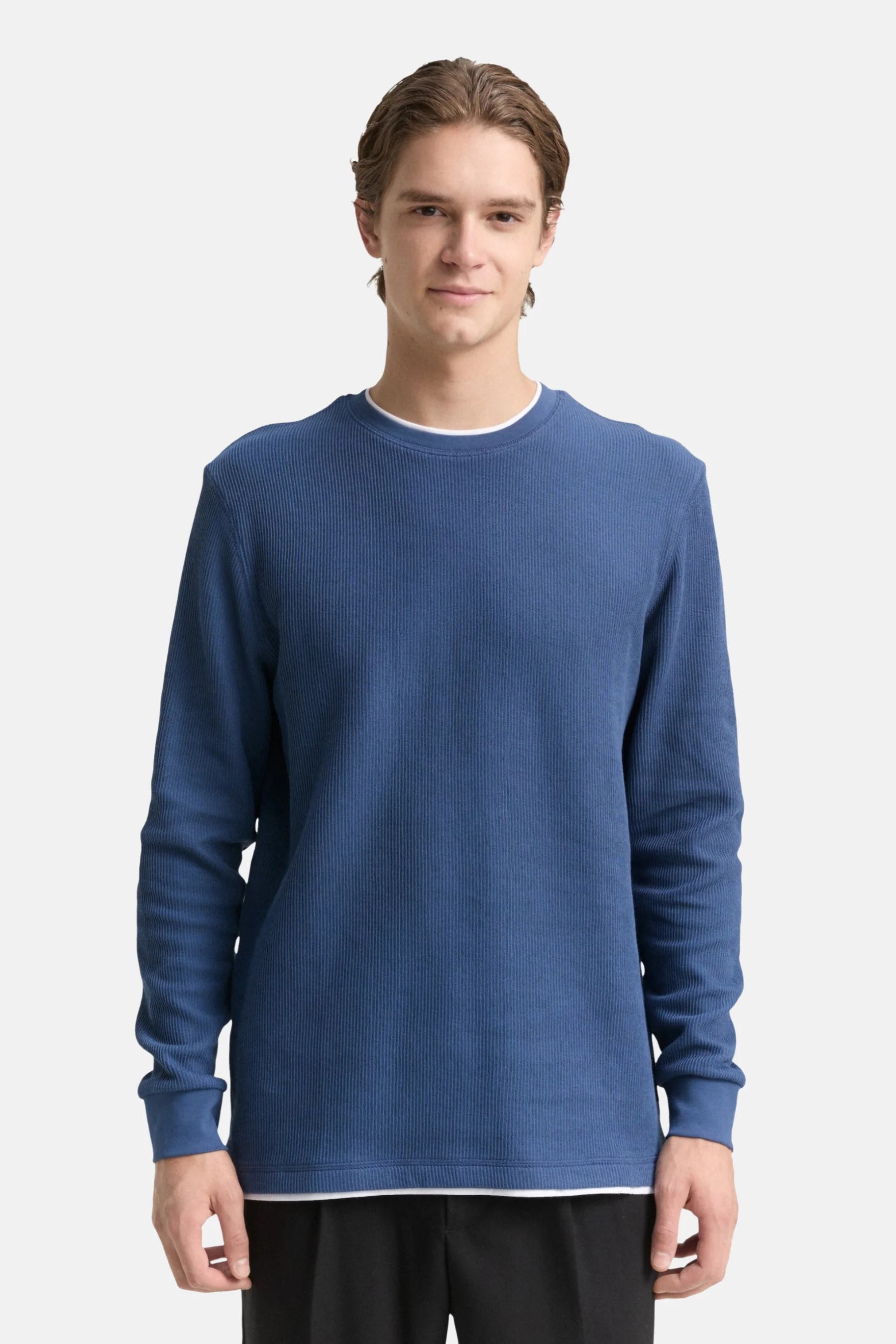 Pull met ronde hals - blauw - Image 2