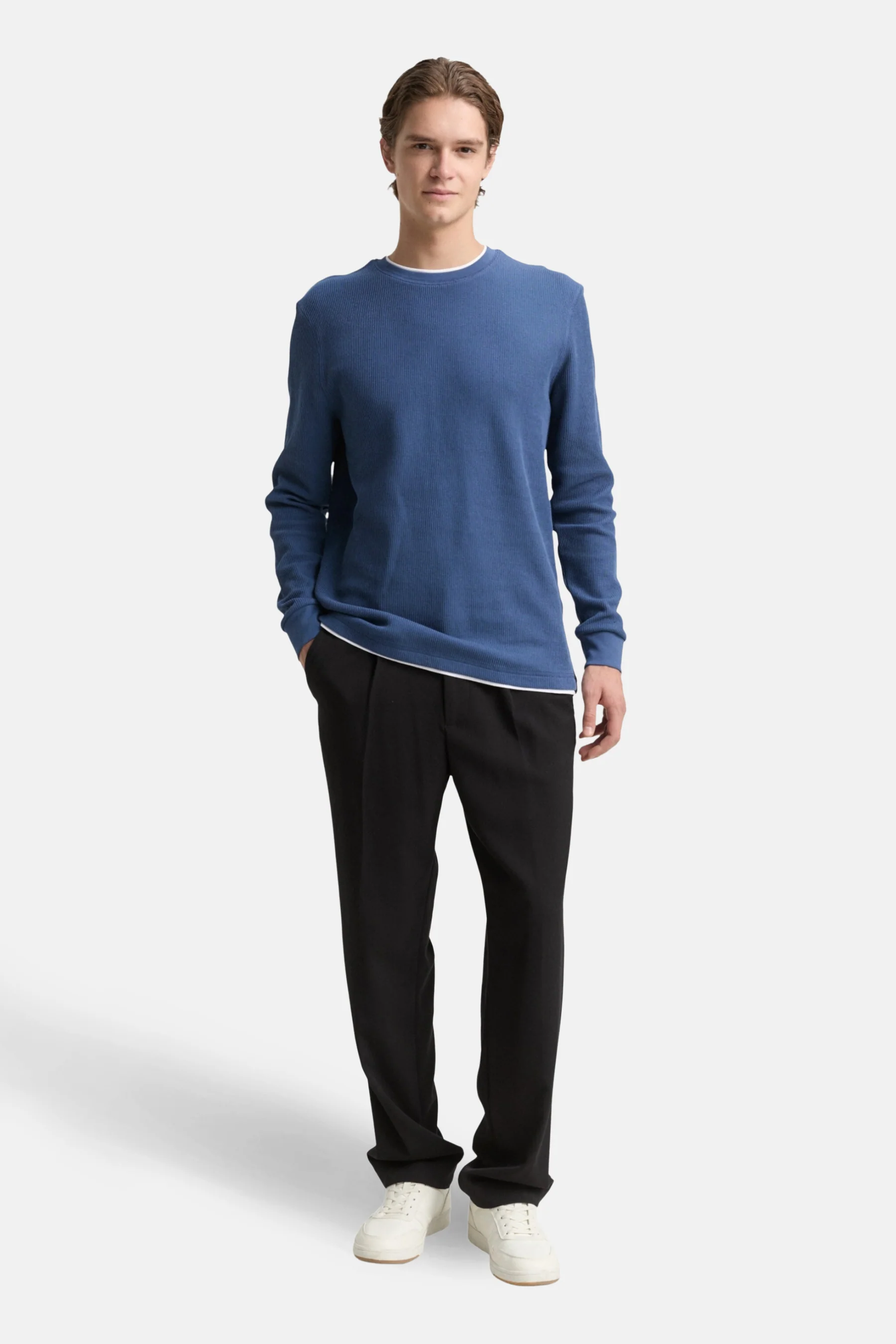 Pull met ronde hals - blauw - Image 3