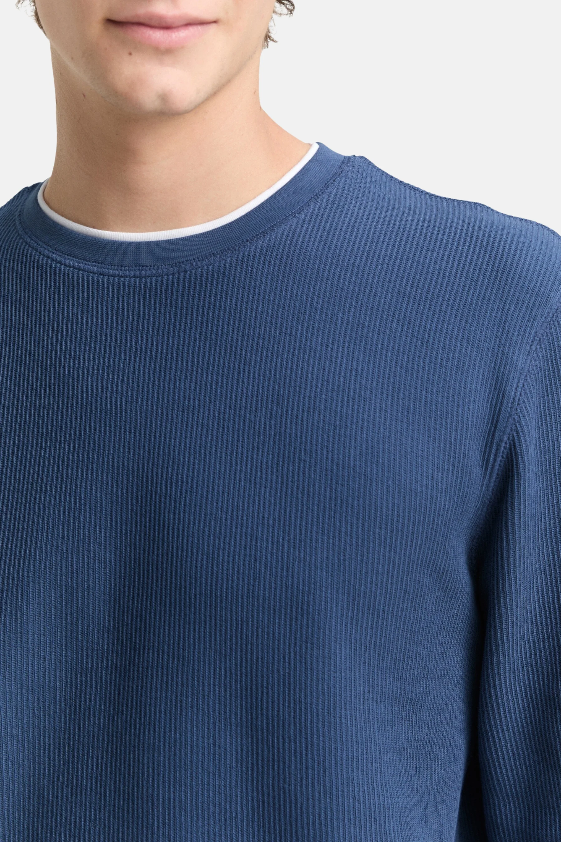 Pull met ronde hals - blauw - Image 5