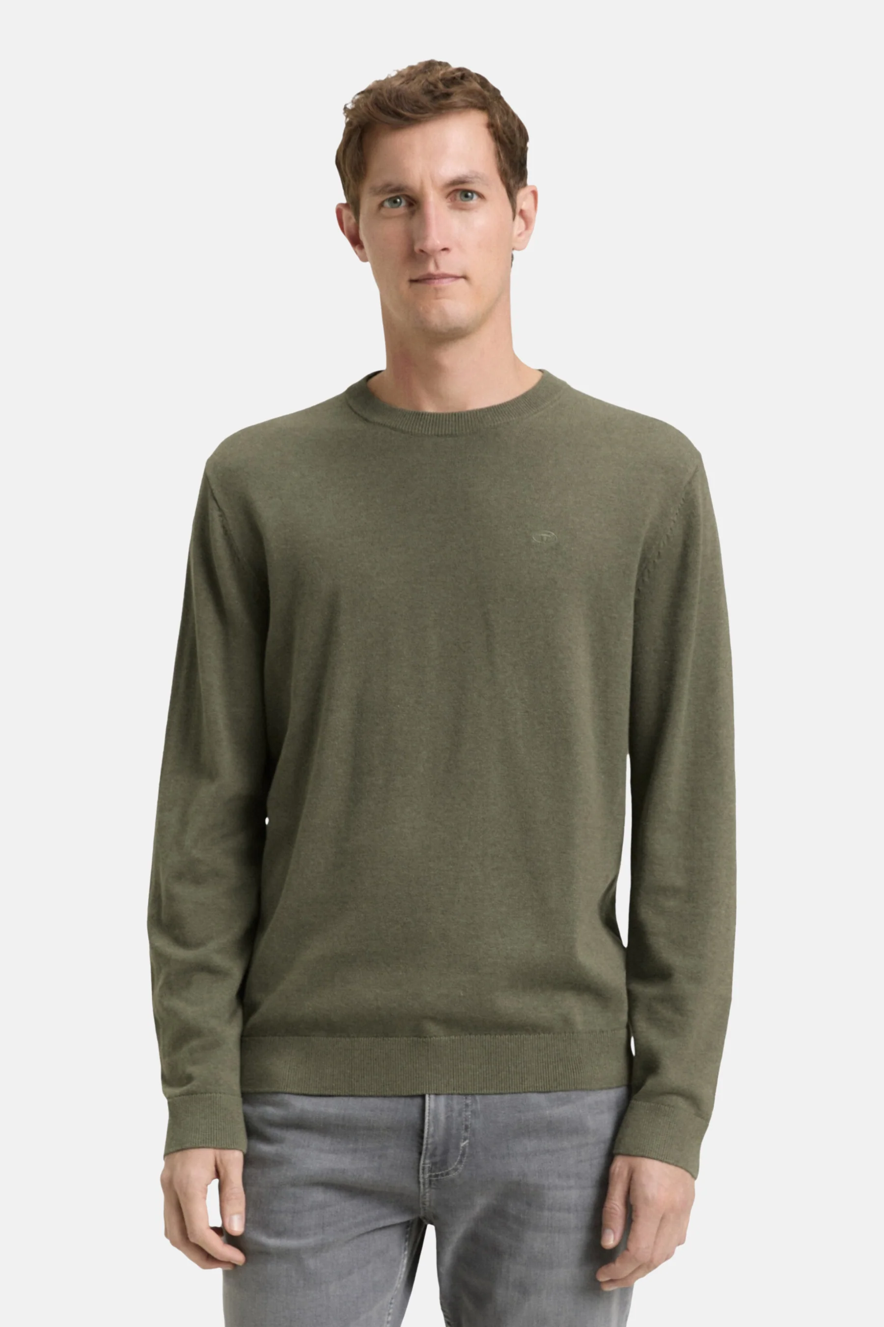 Pull met ronde hals - groen
