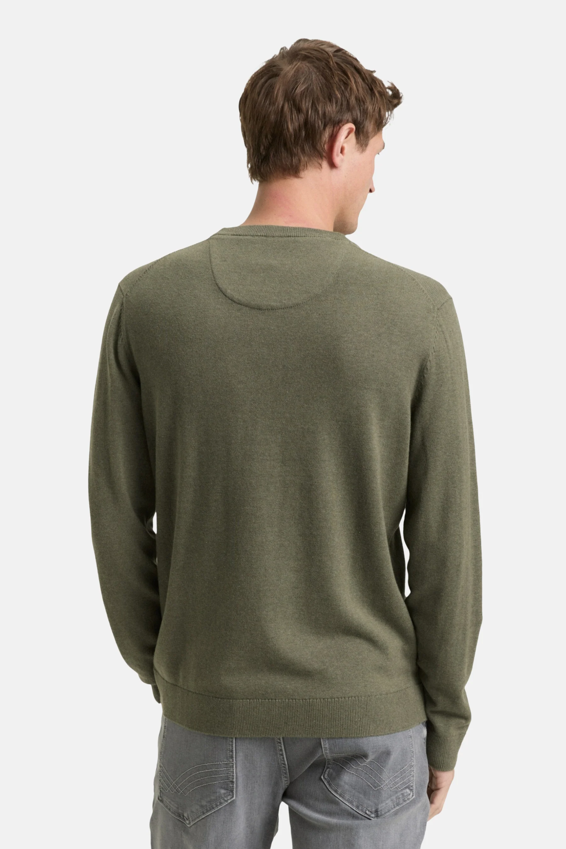Pull met ronde hals - groen - Image 3