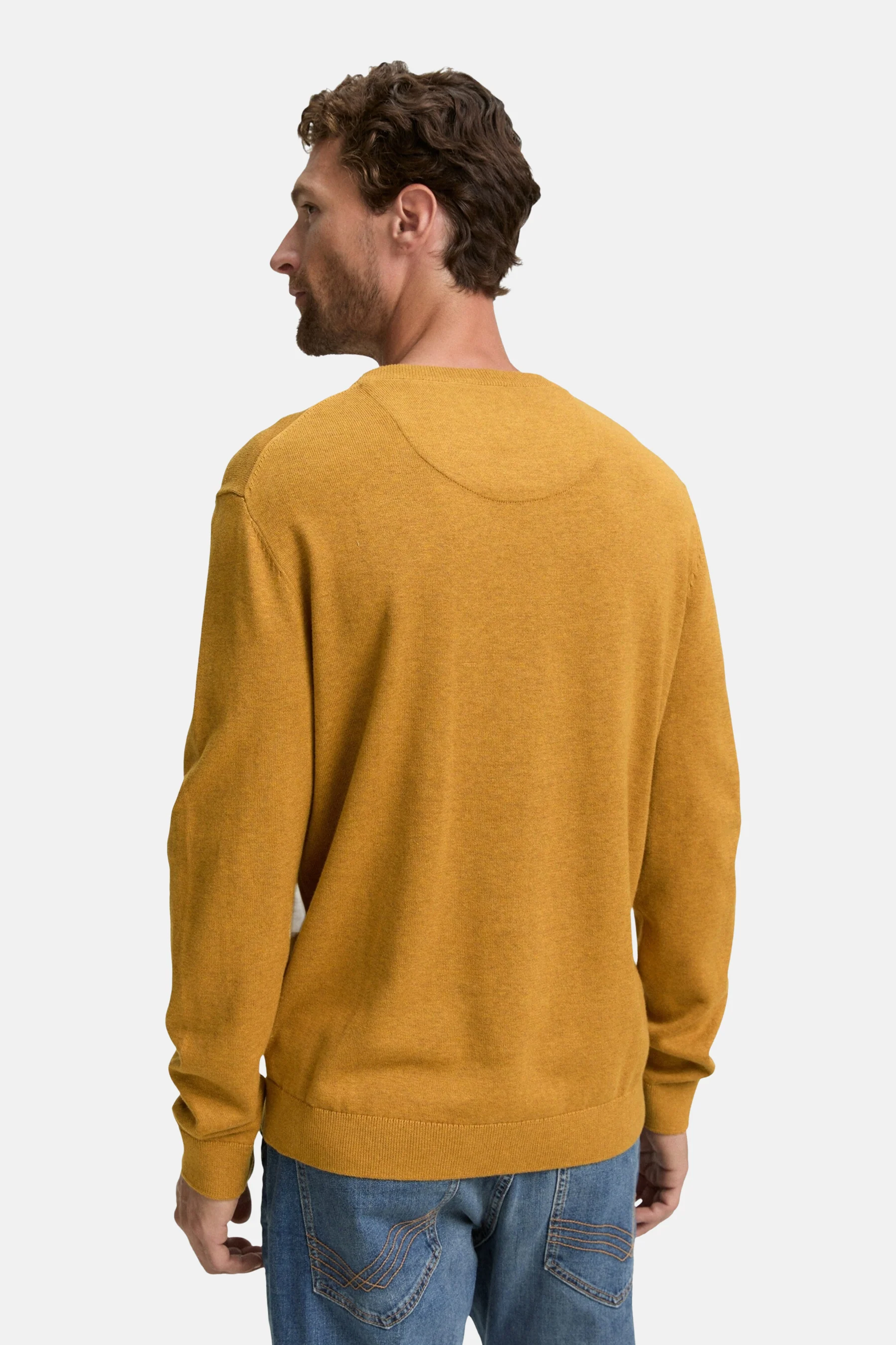 Pull met ronde hals - geel - Image 3