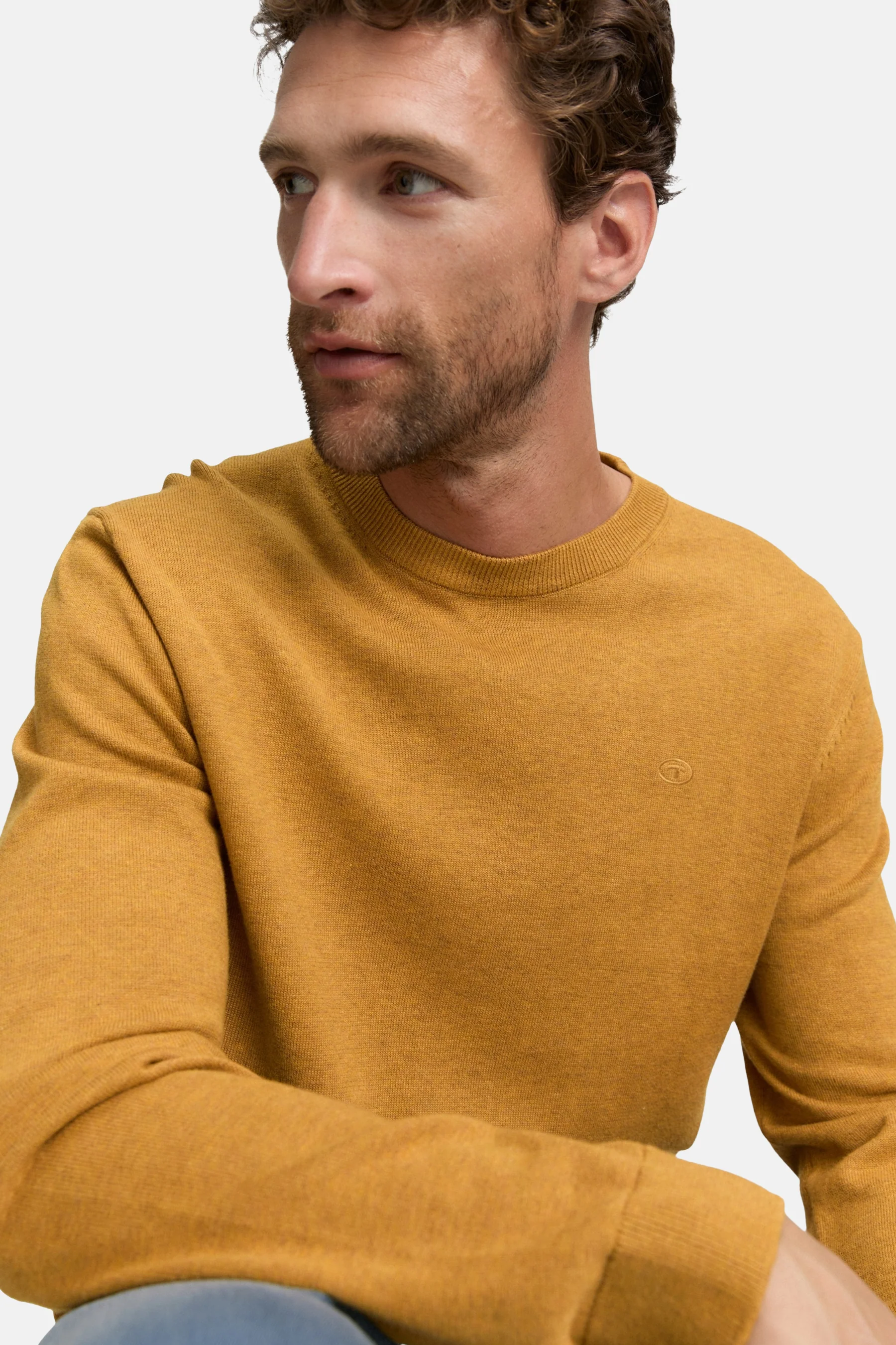 Pull met ronde hals - geel - Image 4