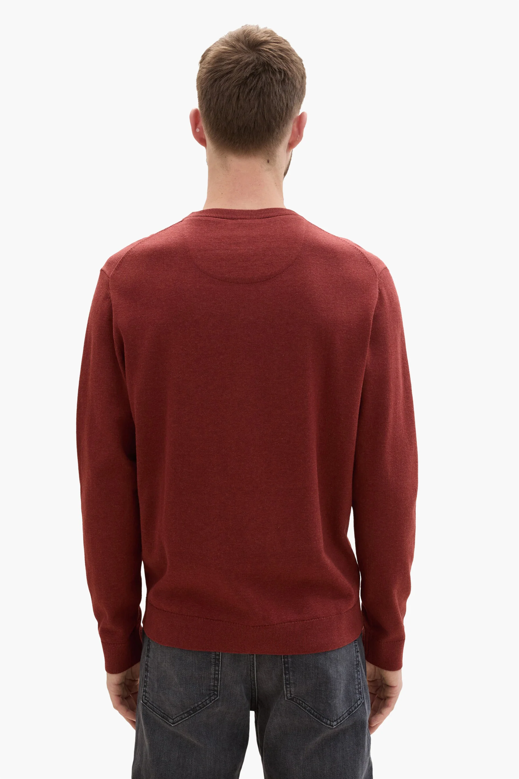 Pull met ronde hals - rood - Image 4