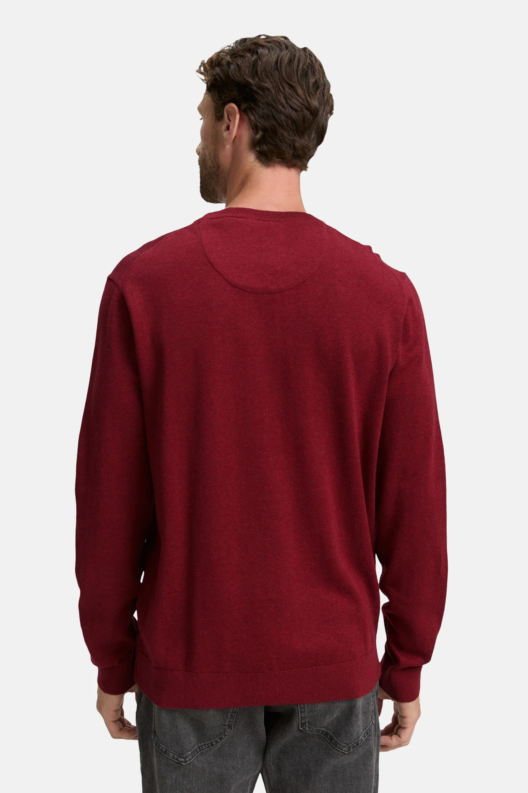 Pull met ronde hals - rood - Image 3