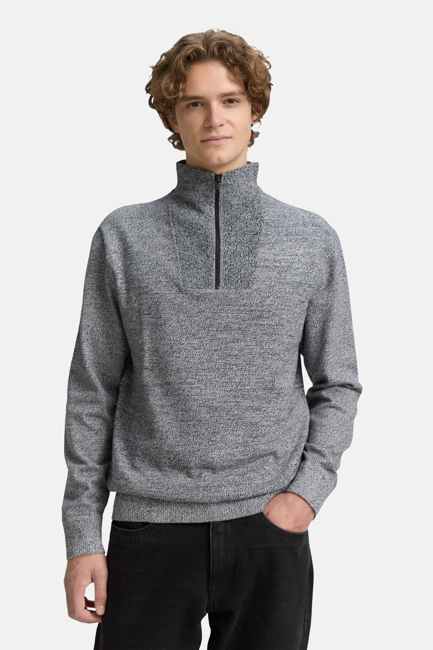 Pull met ronde hals - Grijs