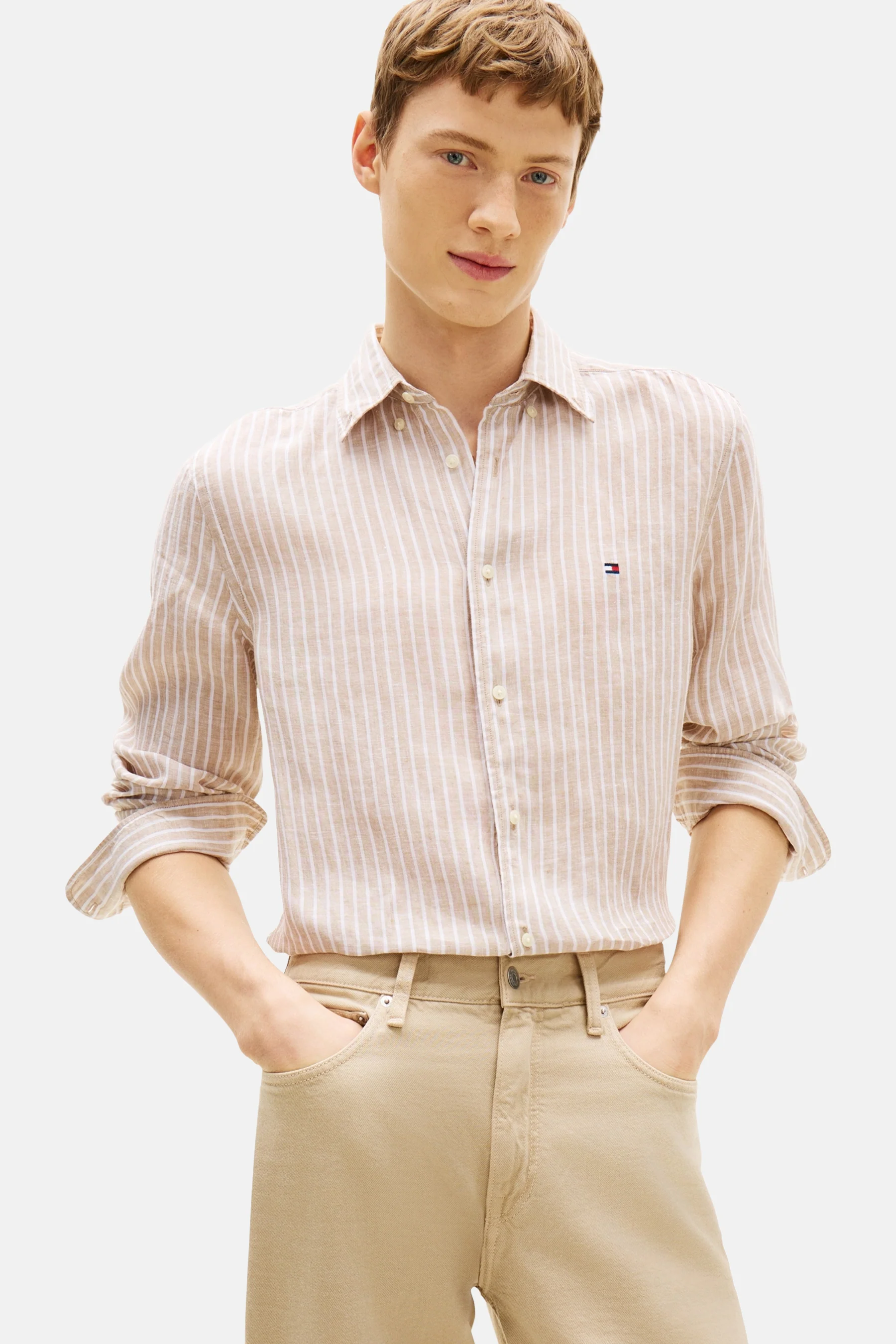 Hemd met lange mouwen - beige