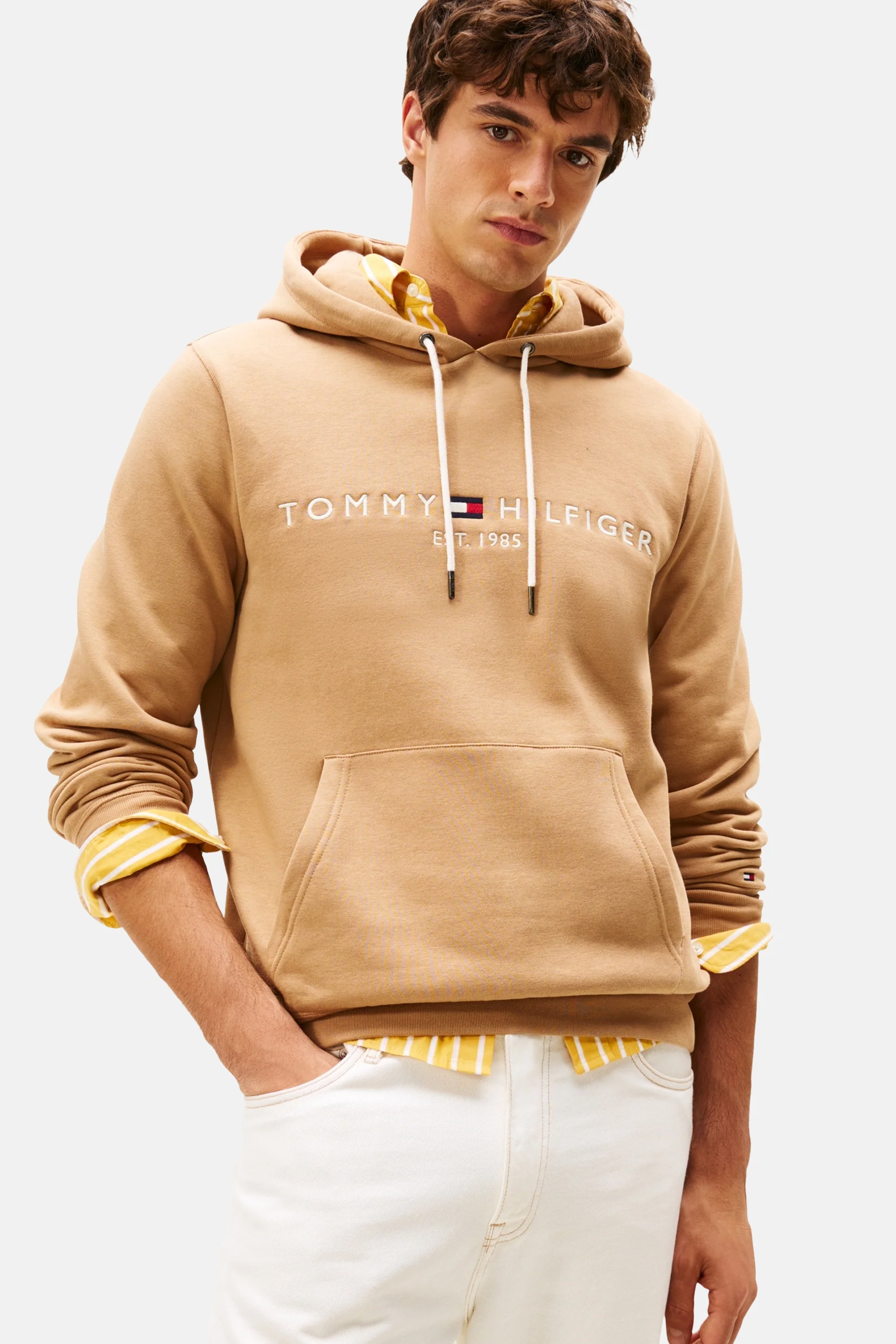 Sweater met ronde hals beige - TOMMY HILFIGER