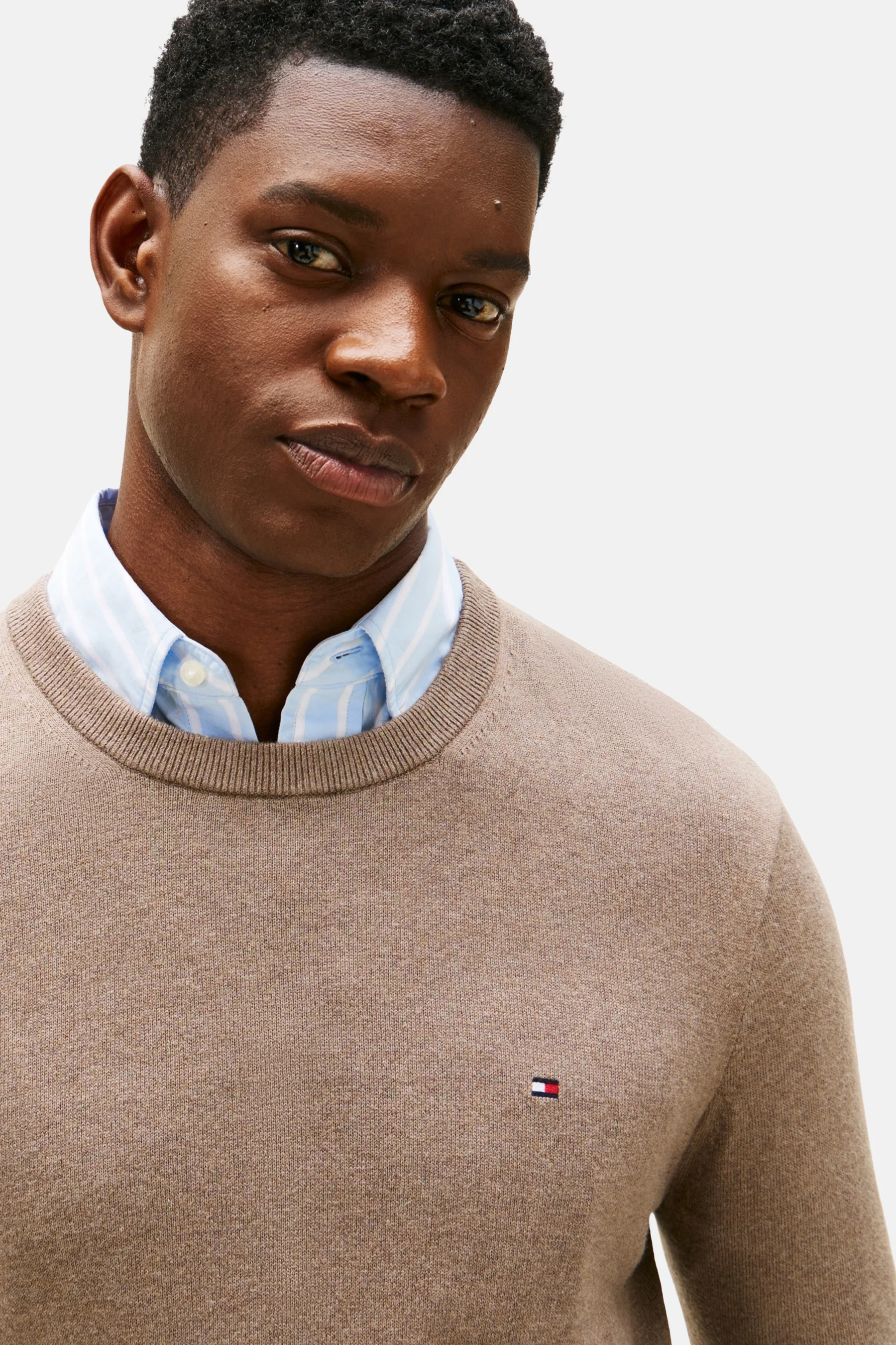 Pull met ronde hals - beige - Image 5