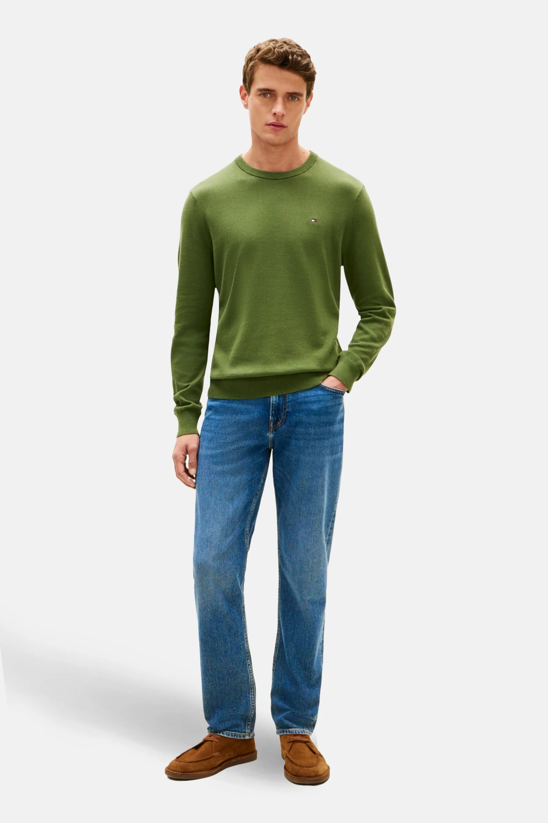 Pull met ronde hals - green - Image 2