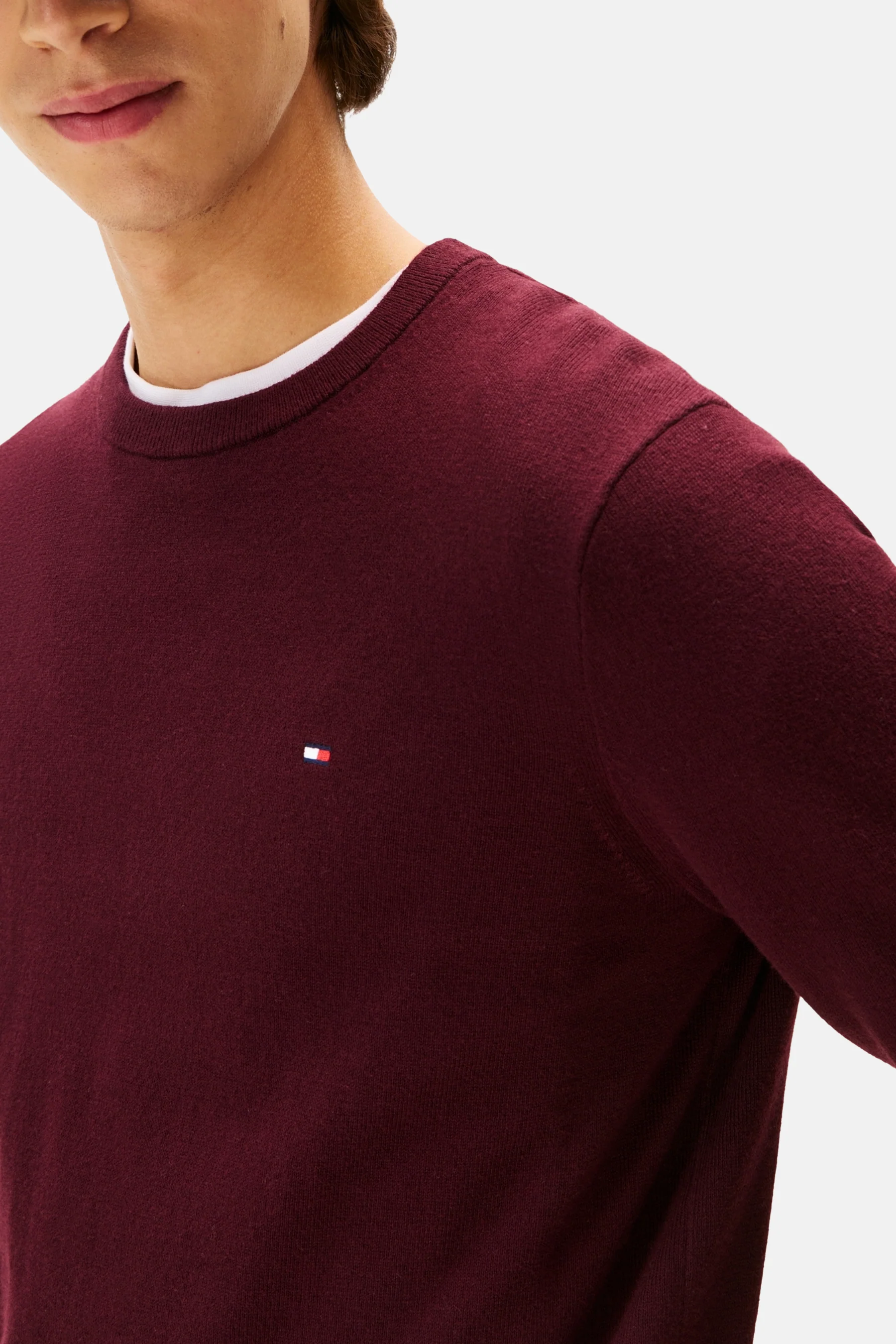 Pull met ronde hals - Bordeaux - Image 5