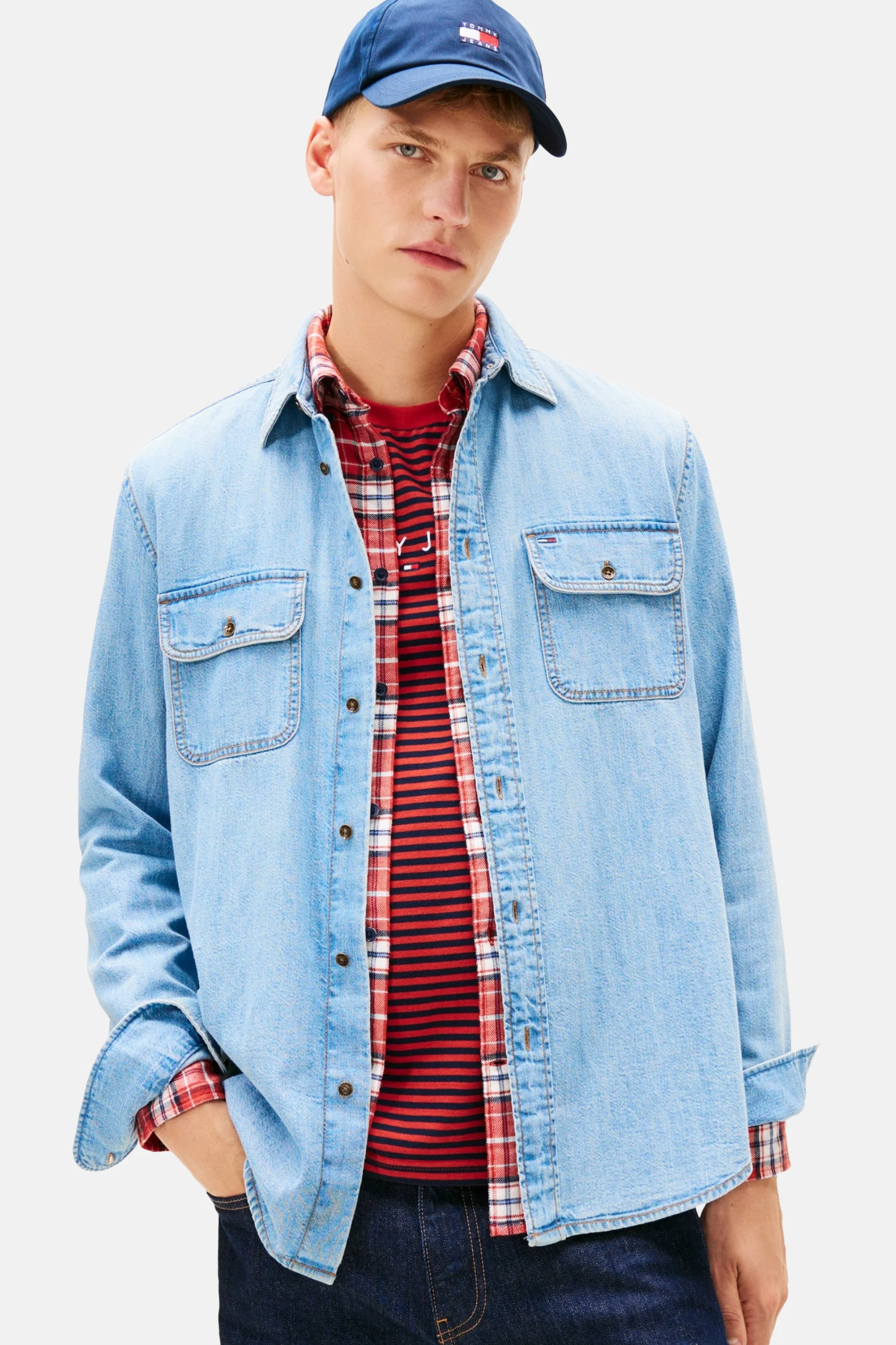 Jeanshemd - mid blue denim