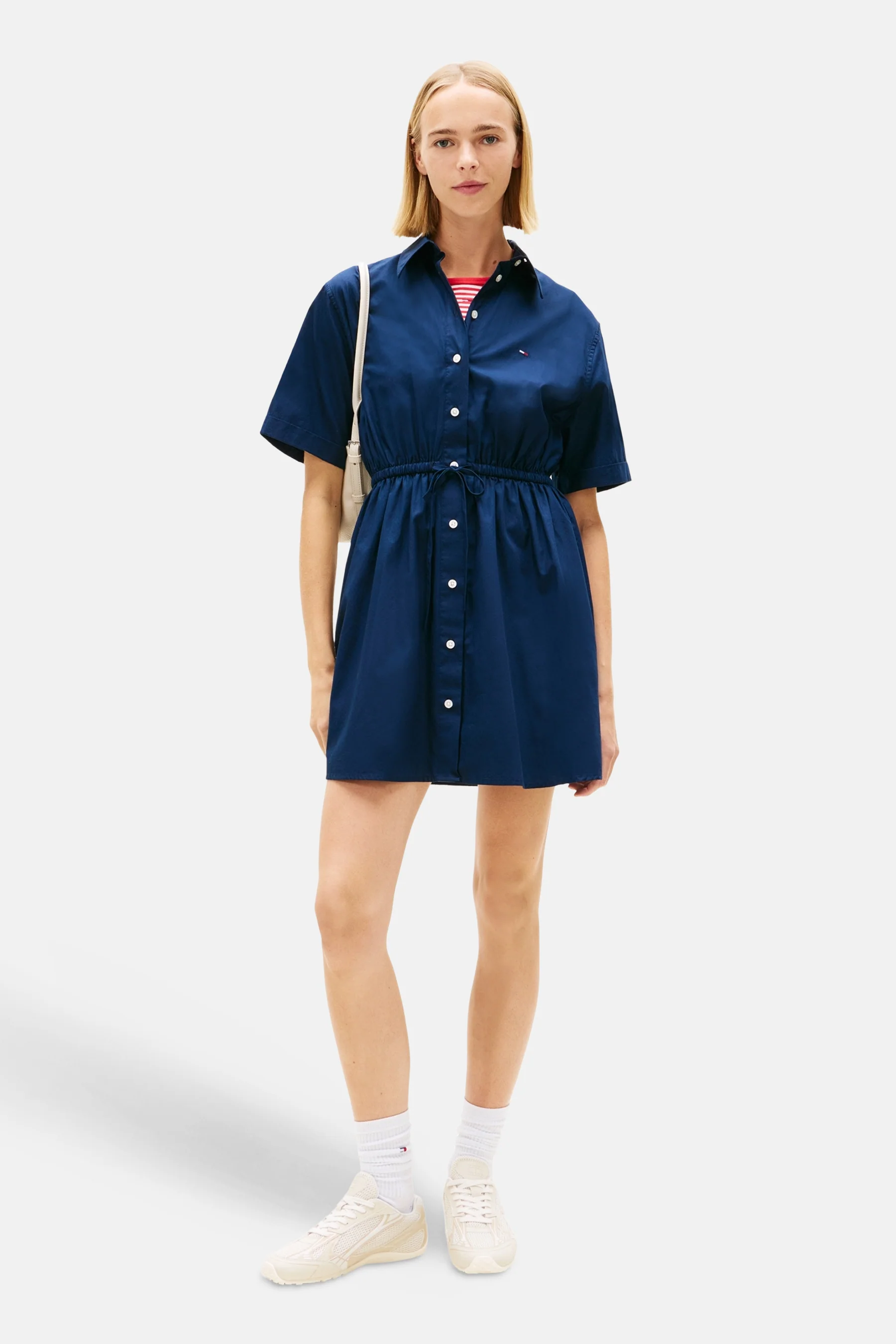 Kleedje met korte mouwen - blauw