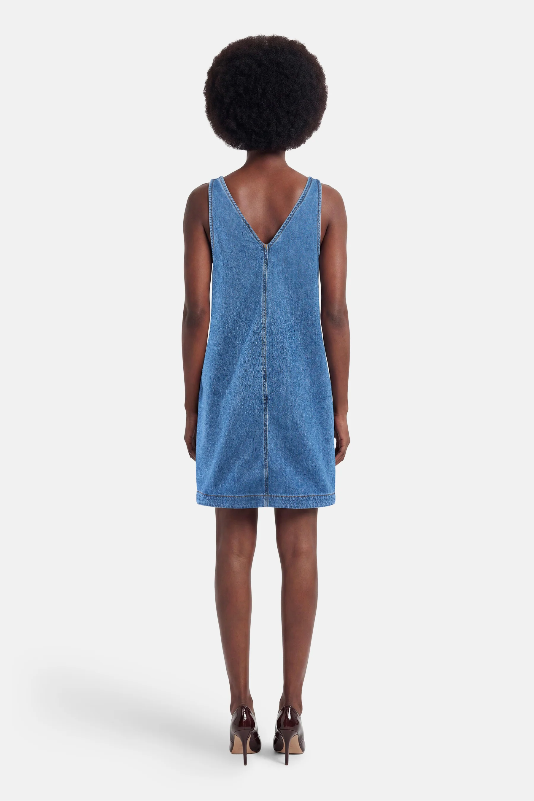 Kleedje met korte mouwen - mid blue denim - Image 3