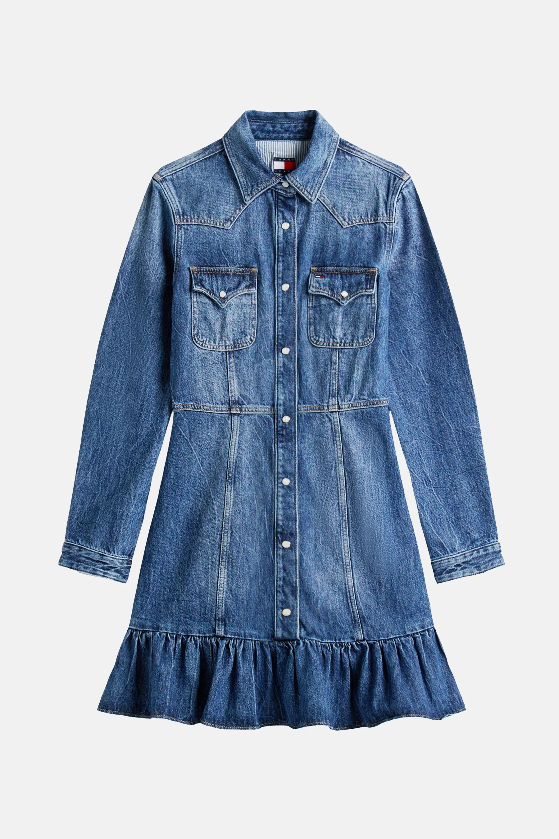 Kleedje met lange mouwen - dark blue denim - Image 3