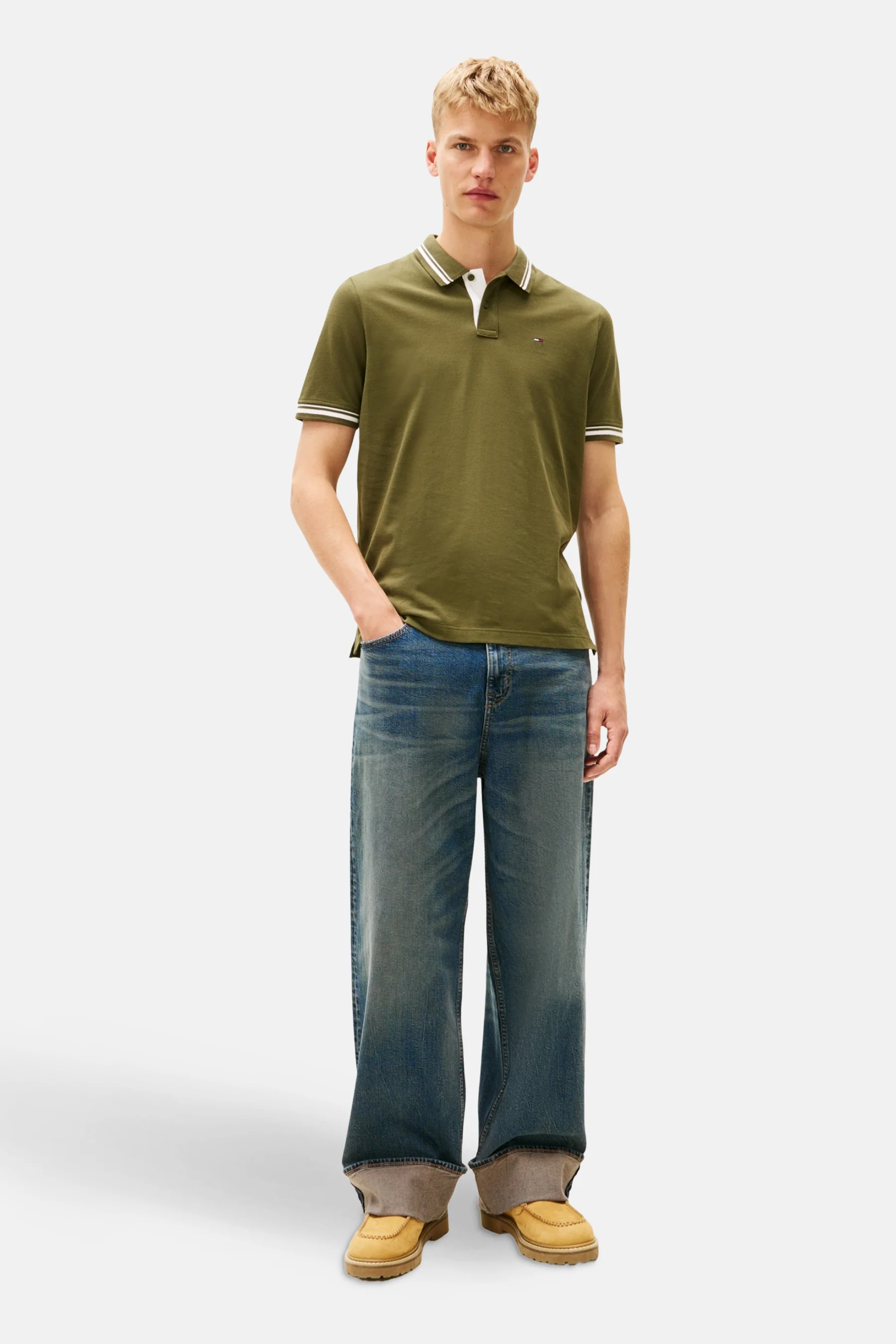 Polo met korte mouwen - Kaki - Image 2