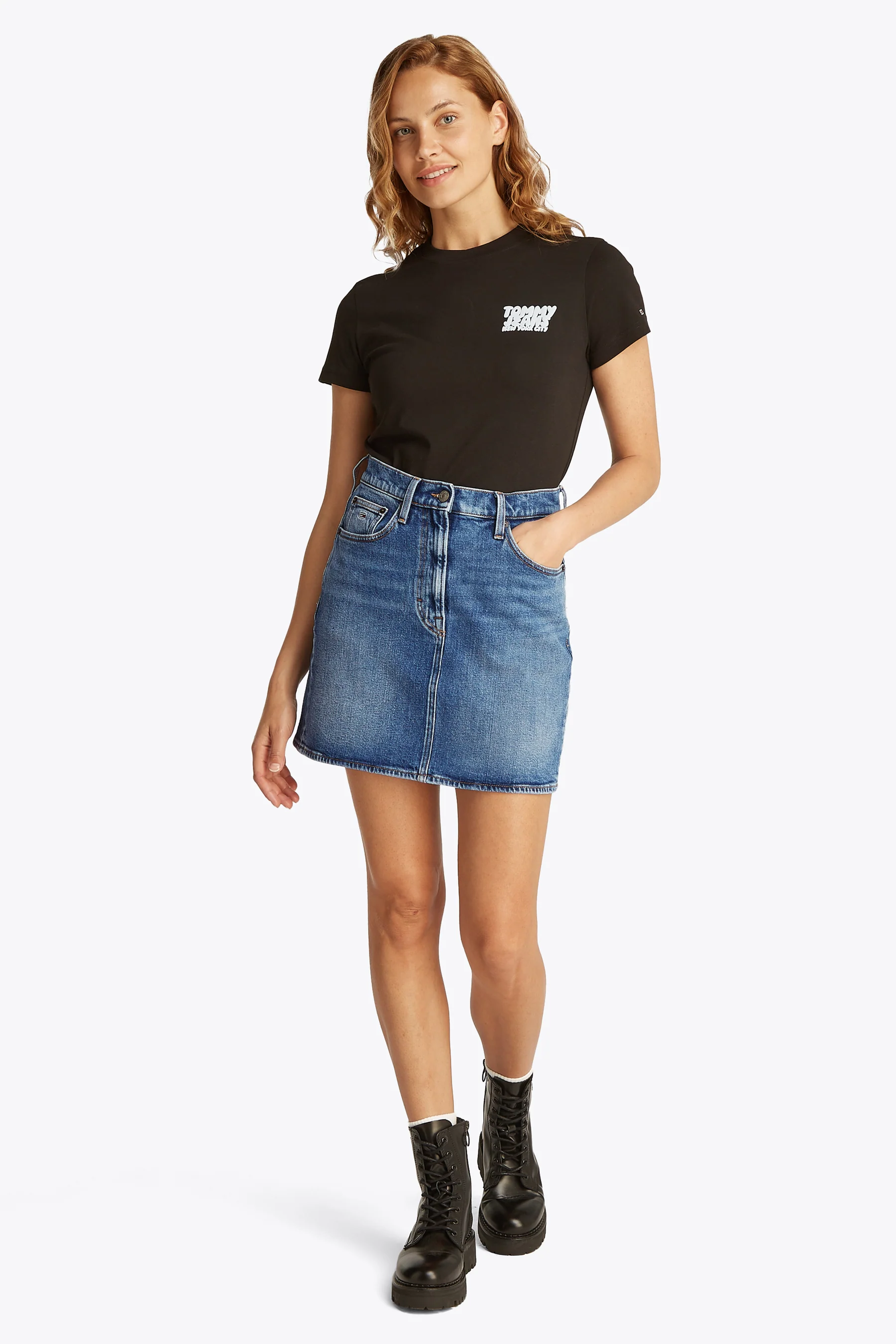 Korte rok - mid blue denim - Image 2
