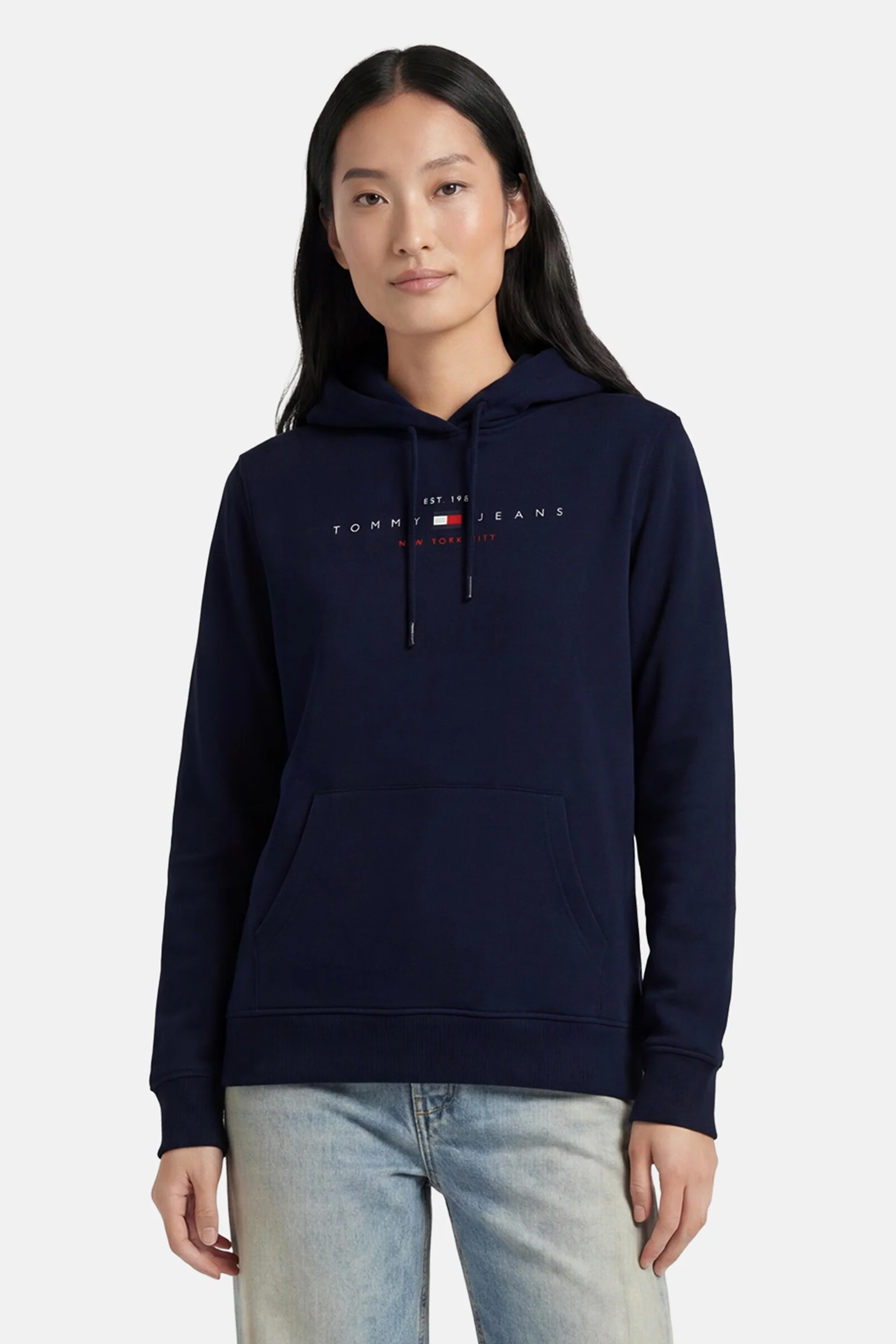 Sweater met kap - blauw