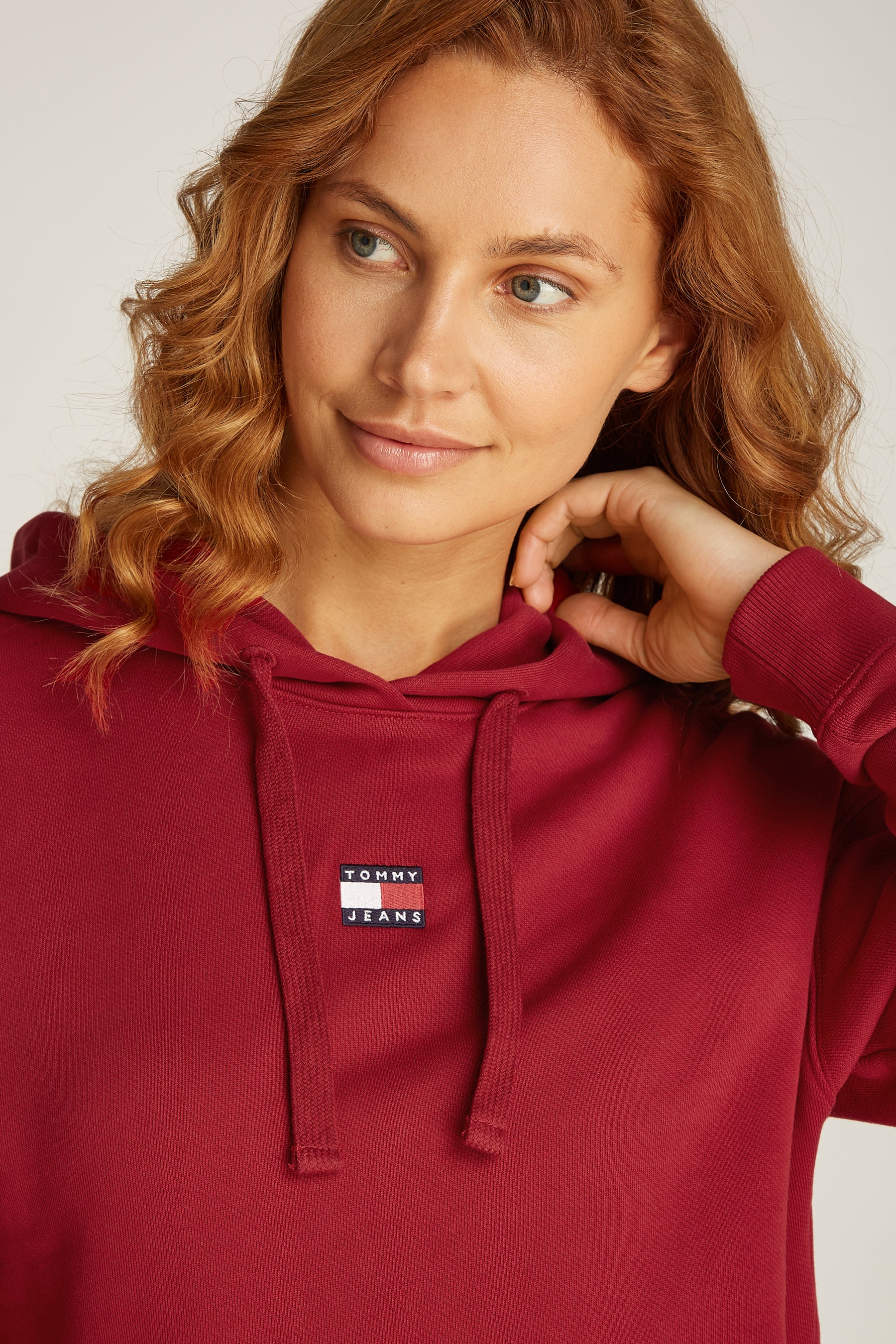 Sweater met kap - rood - Image 3