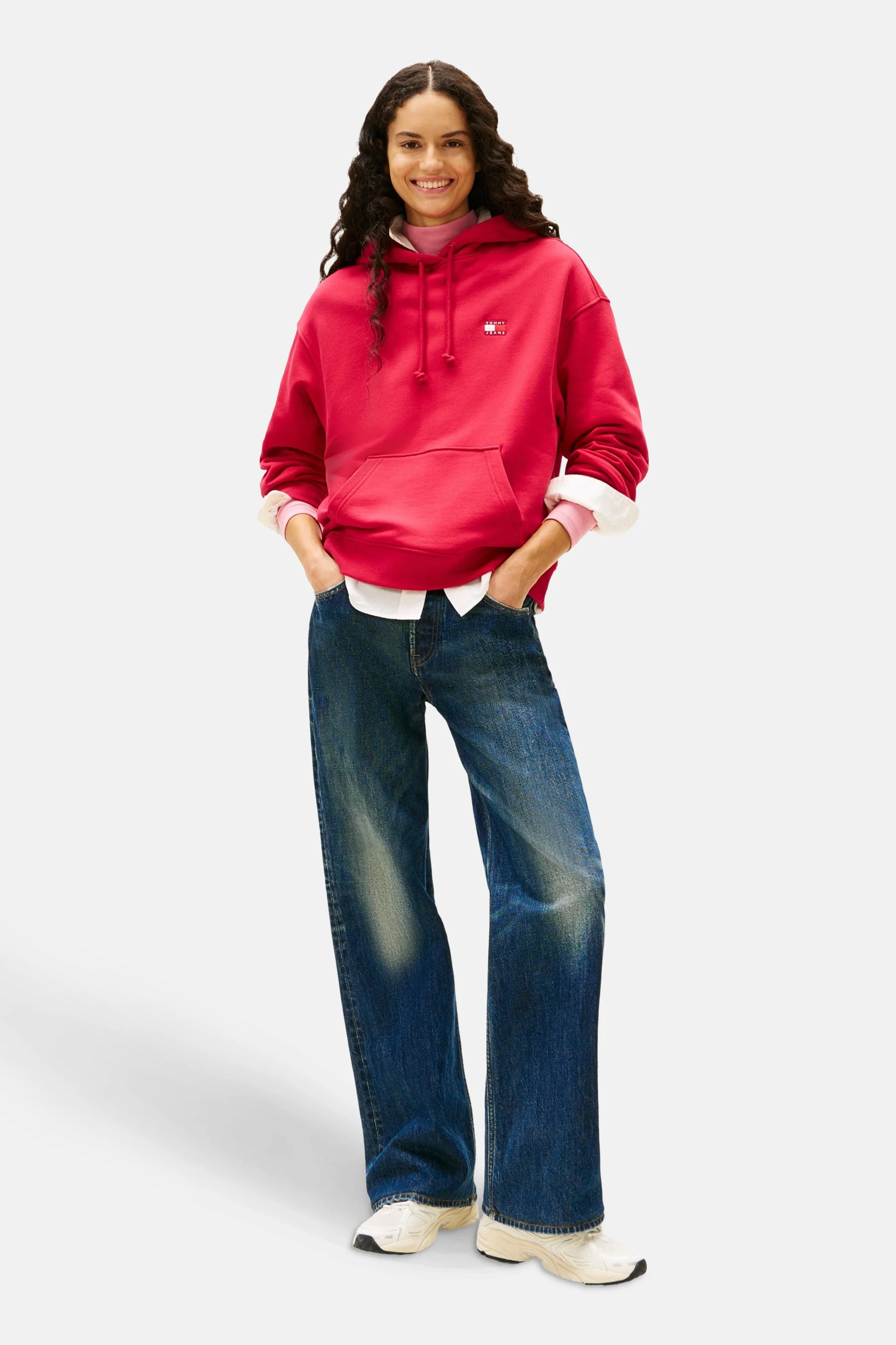 Sweater met kap - rood - Image 2