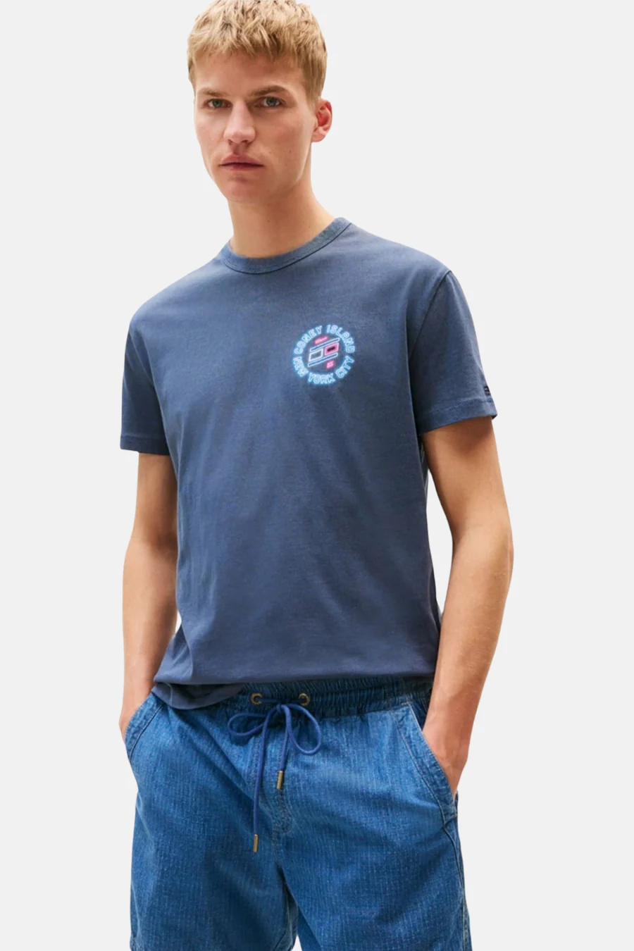 T-shirt met korte mouwen - blauw