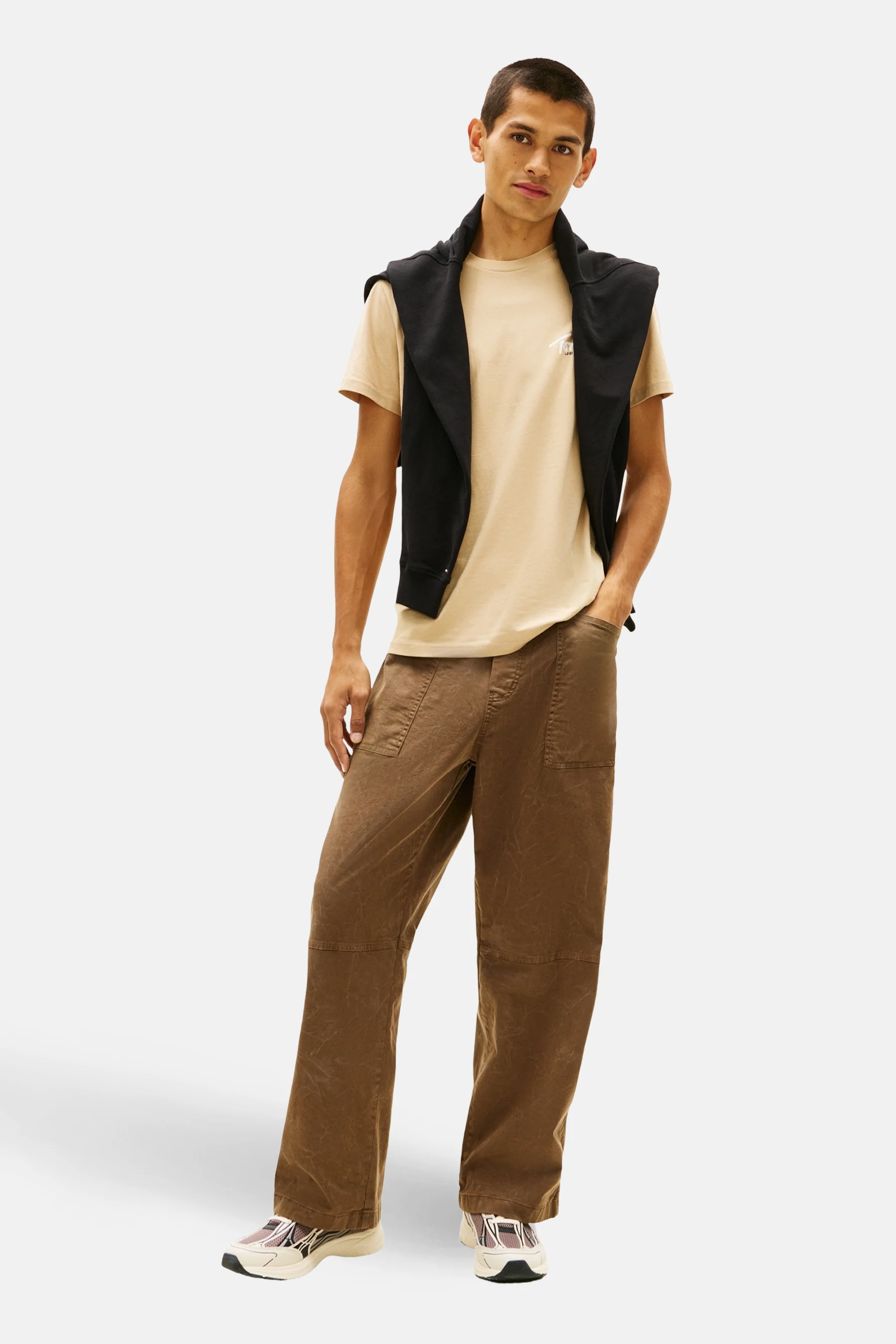 T-shirt met korte mouwen - Beige - Image 2