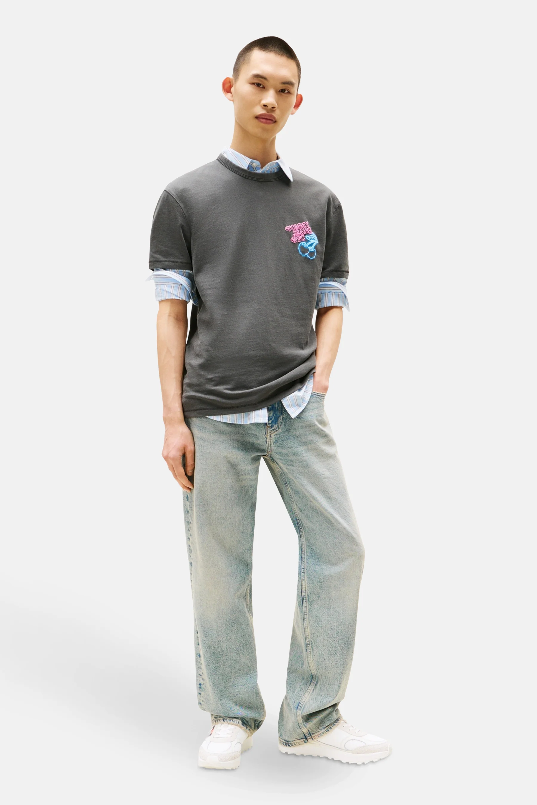T-shirt met korte mouwen - Grijs - Image 3