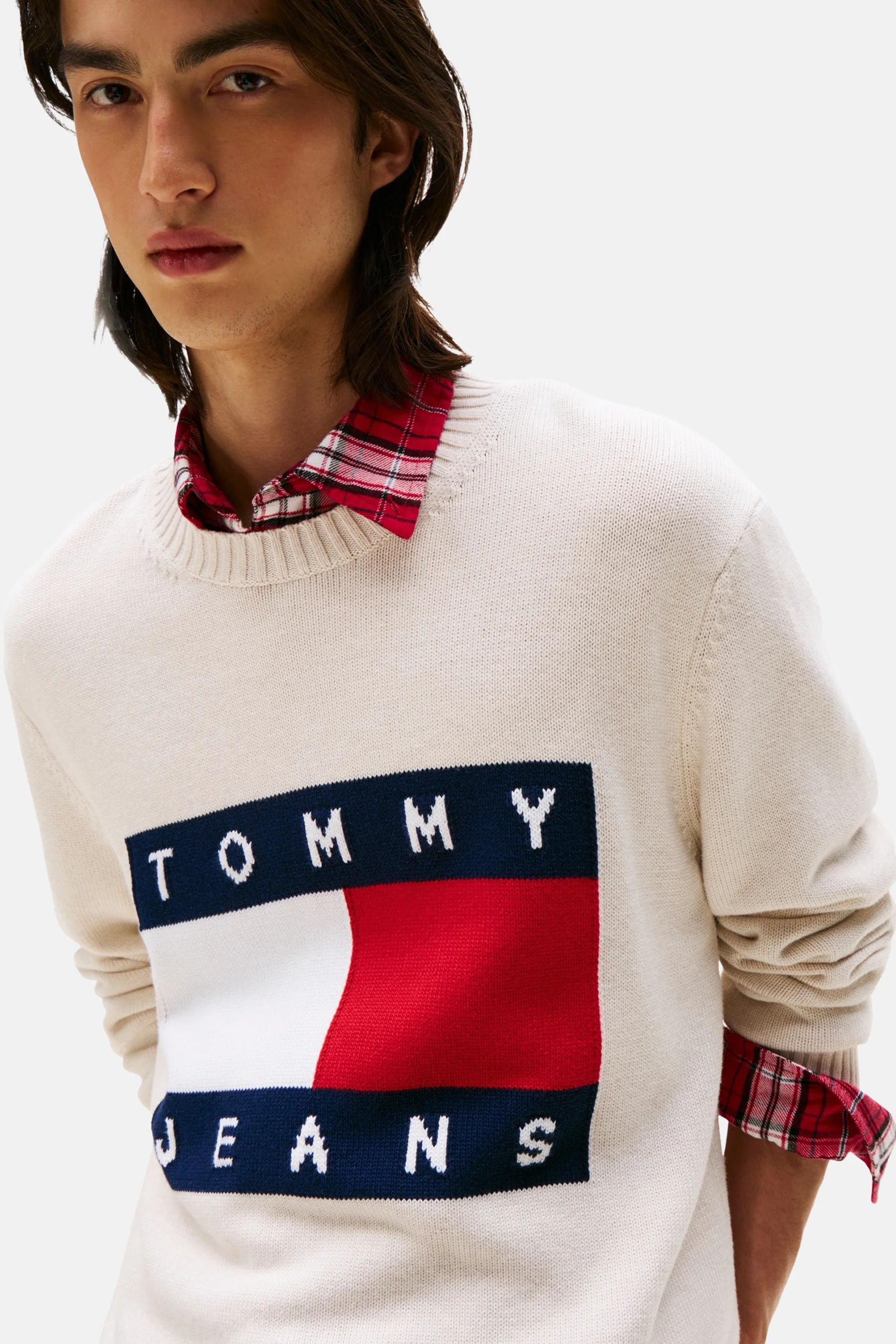 Pull met ronde hals - ecru - Image 5