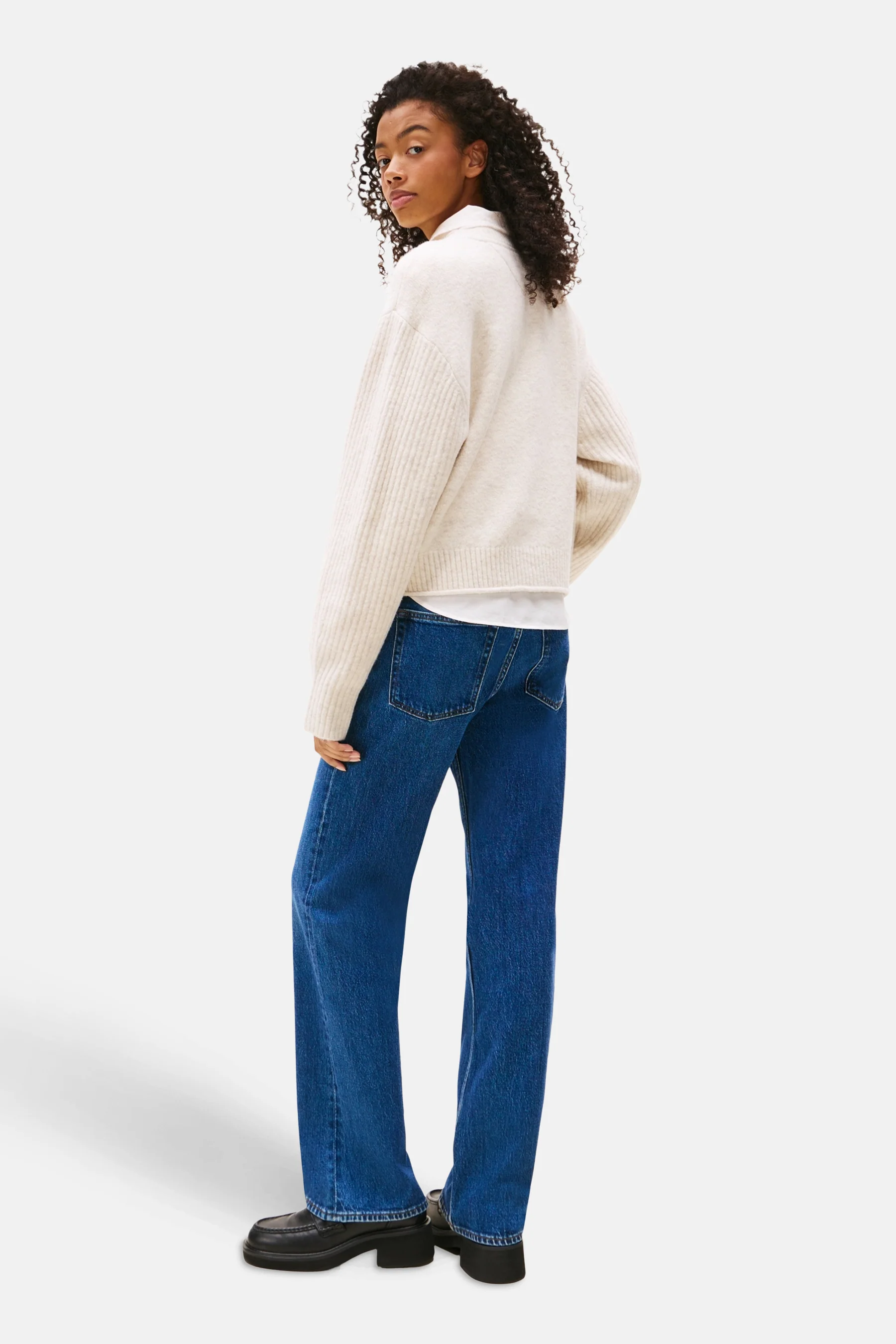 Pull met ronde hals - ecru - Image 3