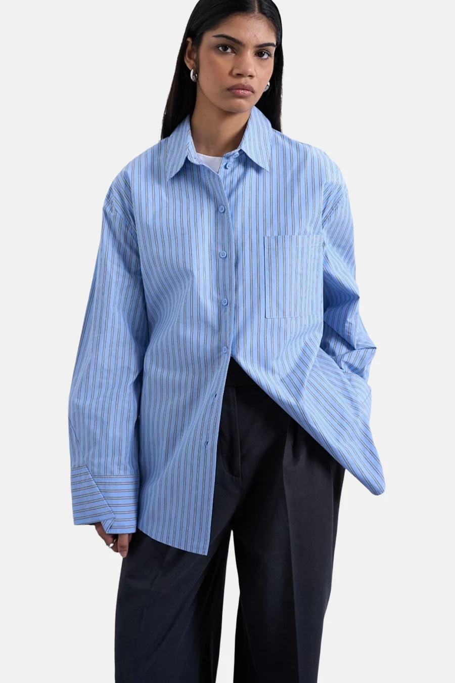 Hemd met lange mouwen - blauw