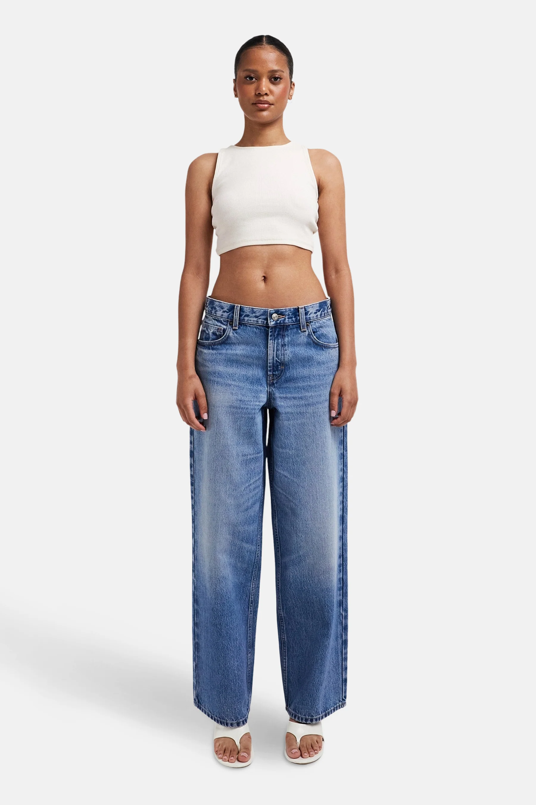 Jeans - mid blue denim - Image 3