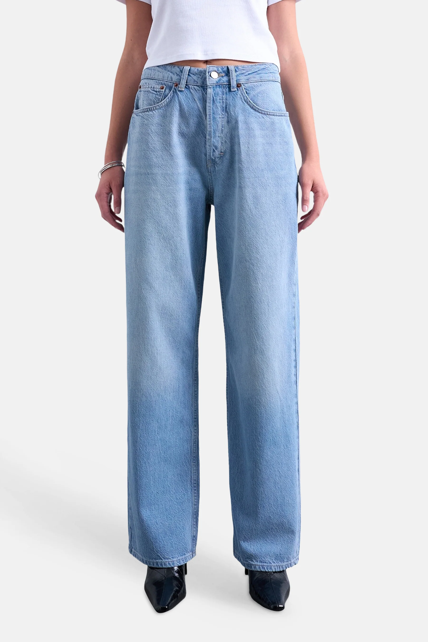 Jeans straight mid blue denim - TOPSHOP