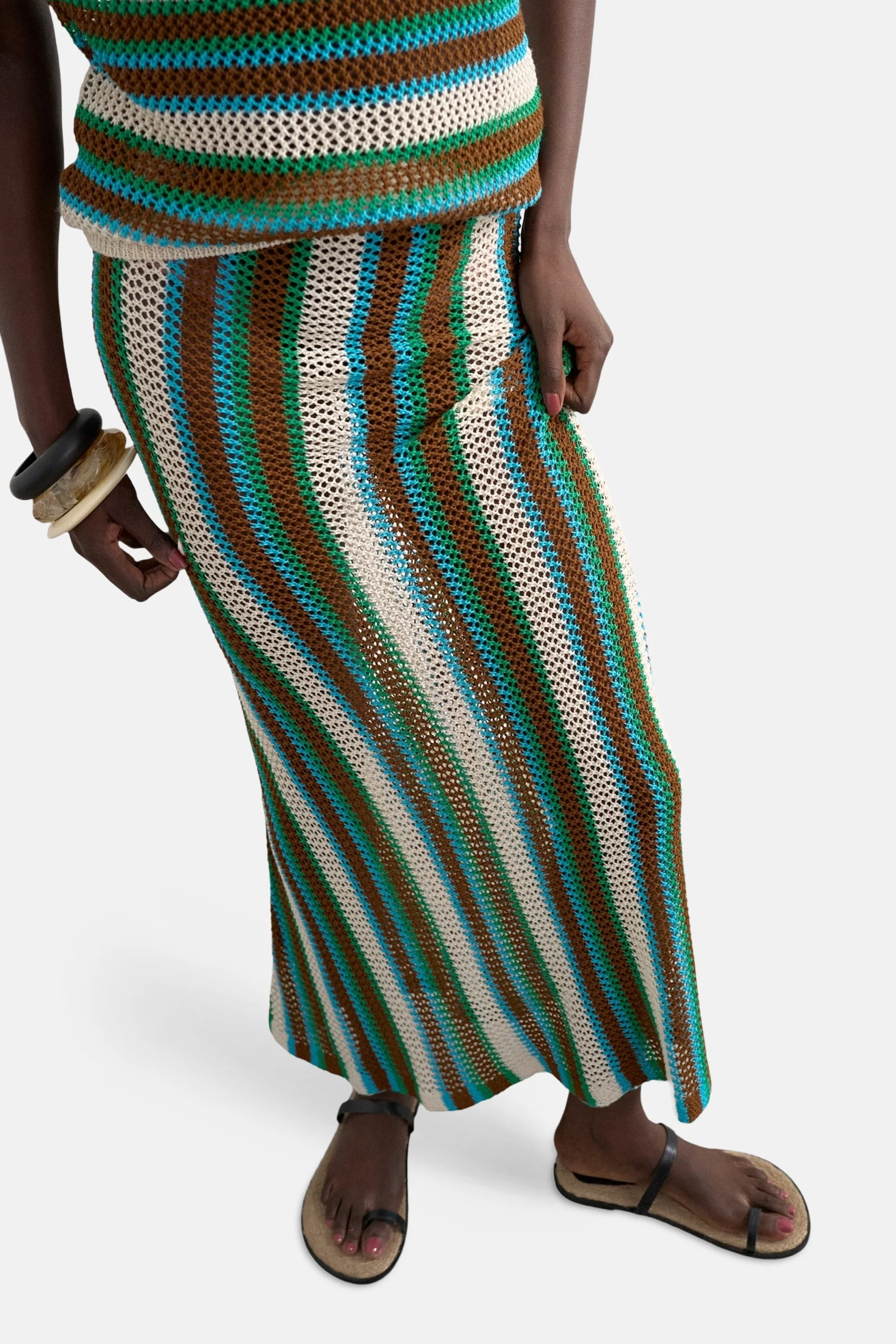 Rok (lang) blauw - TOPSHOP