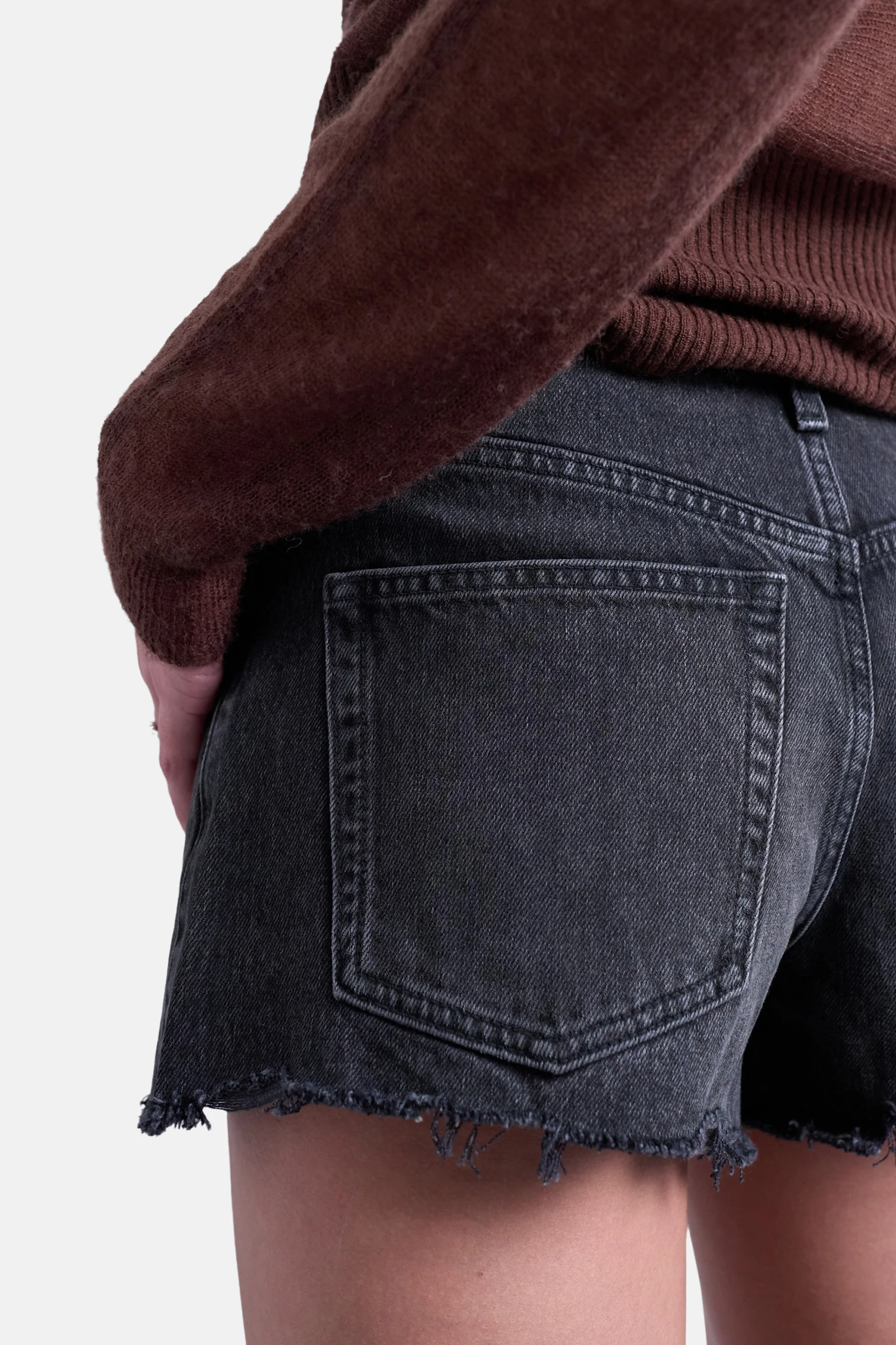 Short - black denim - Image 5