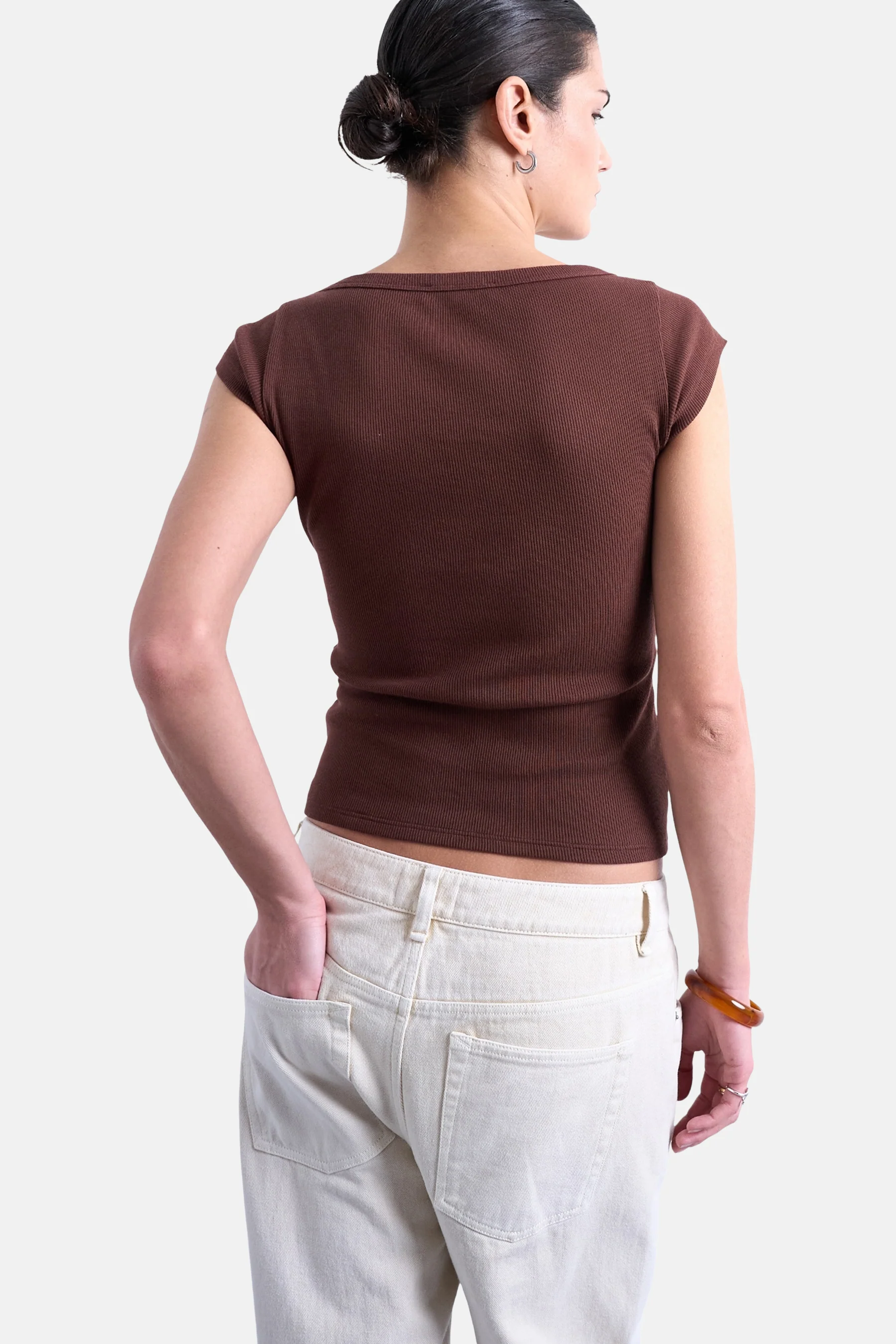 T-shirt met korte mouwen - bruin - Image 3